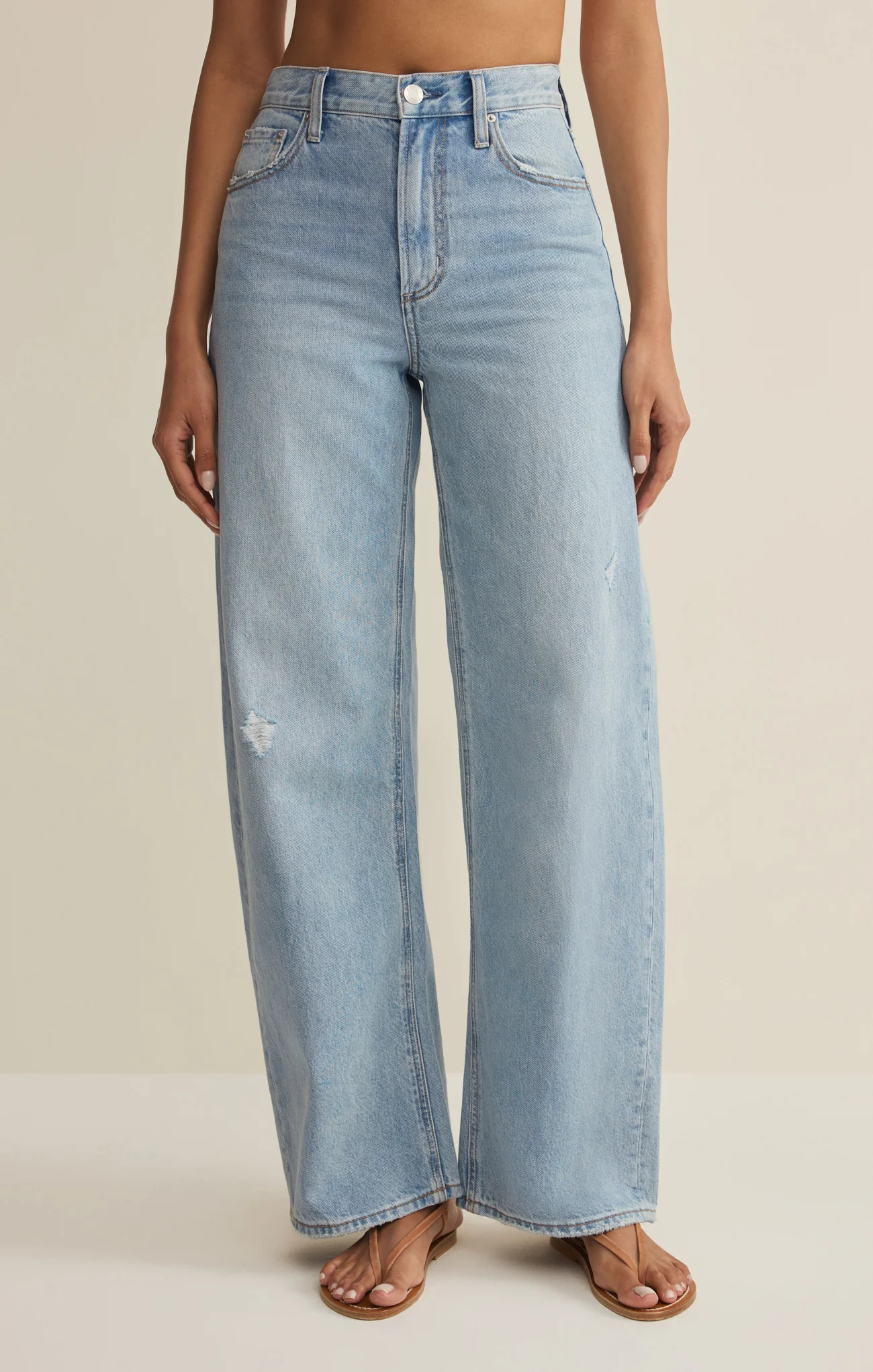 Remi High Rise Denim Bowed Pant - Image 2