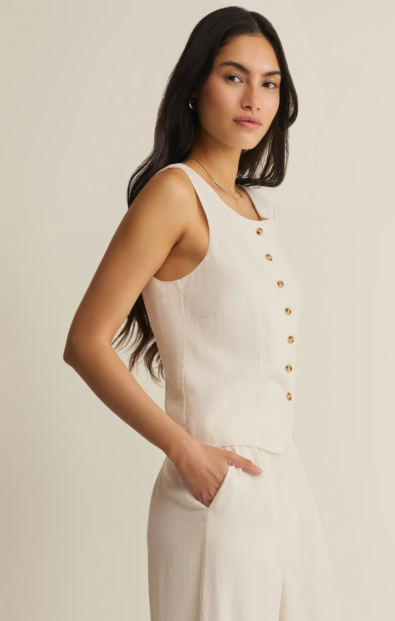Roman Linen Vest - Image 17