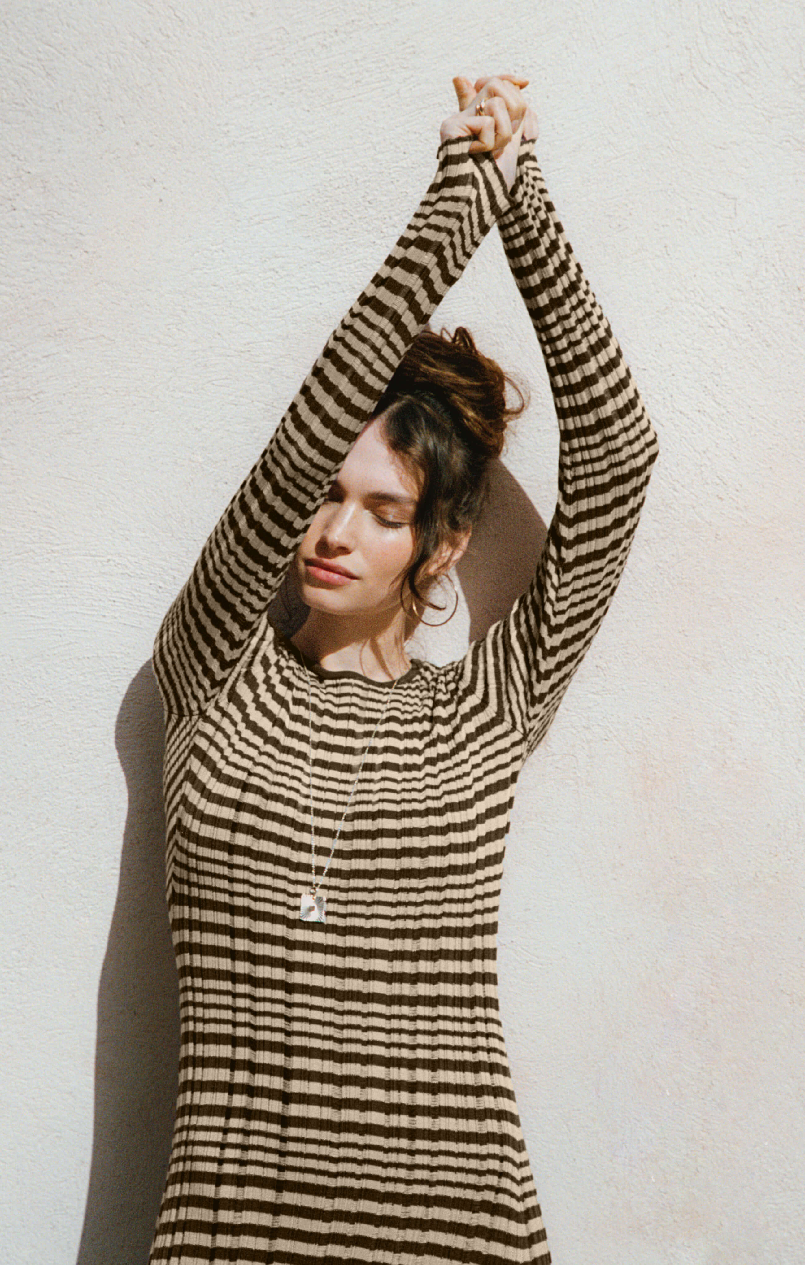 Rosetta Striped Rib Midi Dress - Image 12