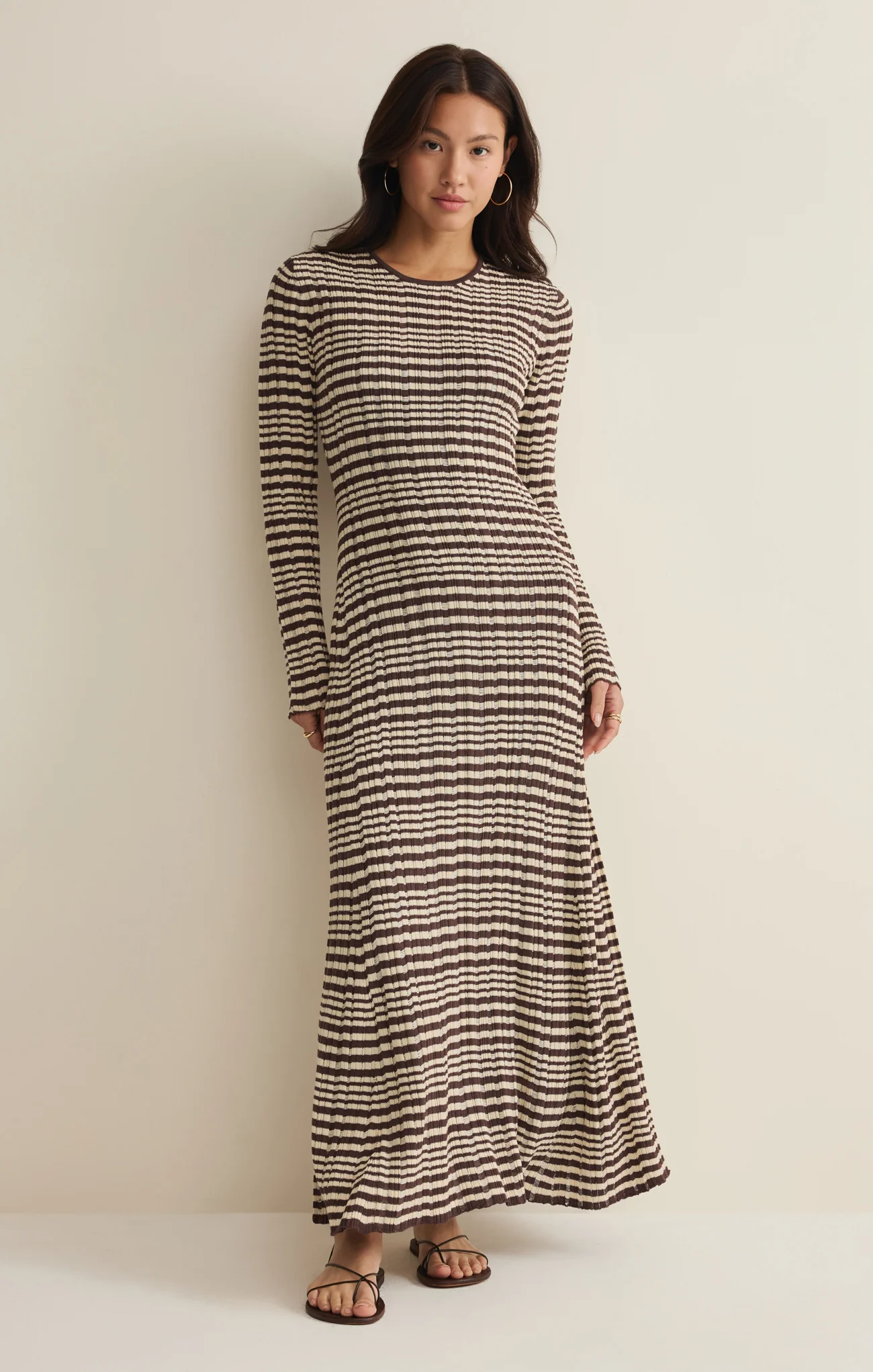 Rosetta Striped Rib Midi Dress - Image 6