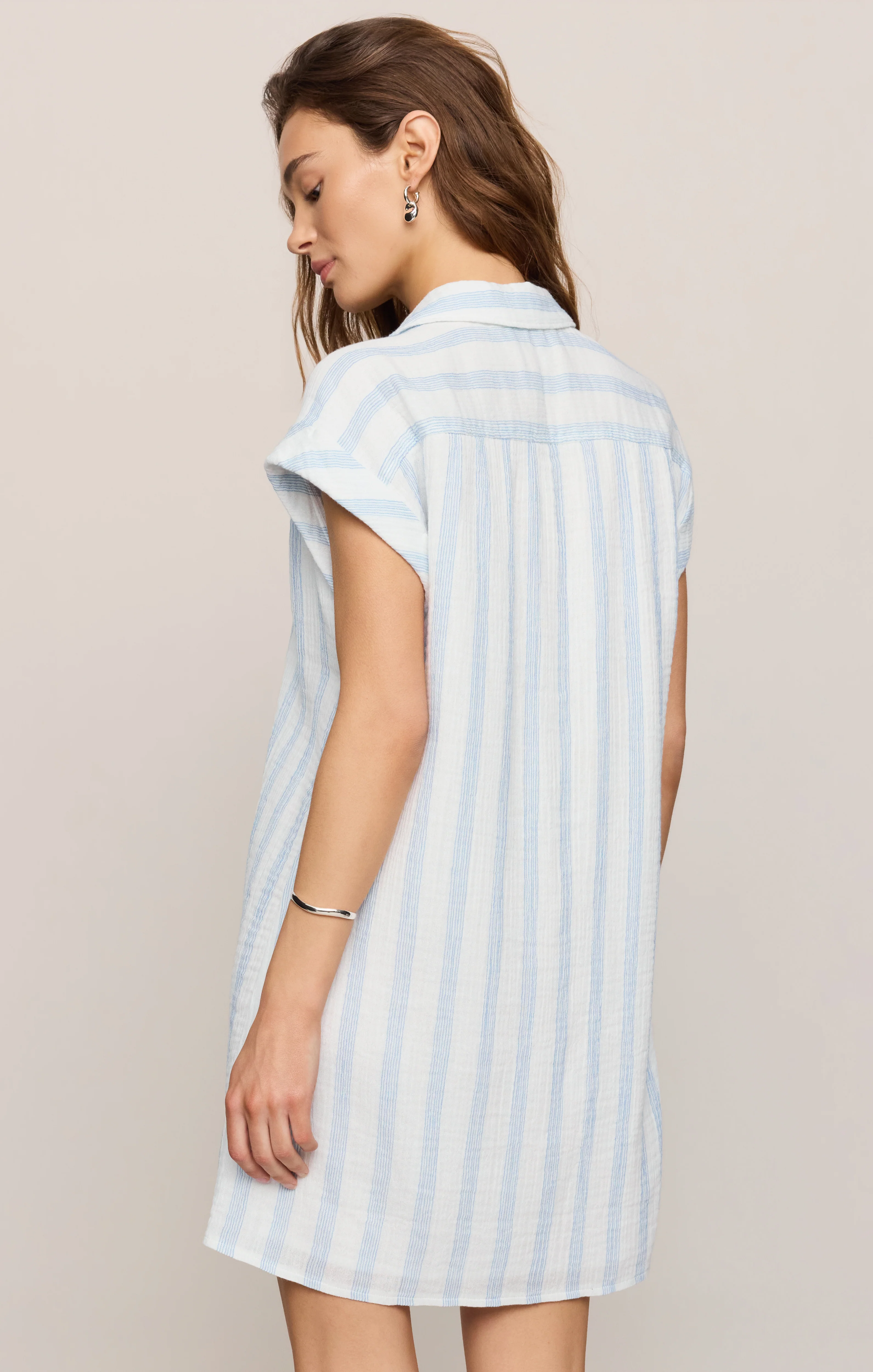 Shellbound Striped Gauze Dress - Image 3