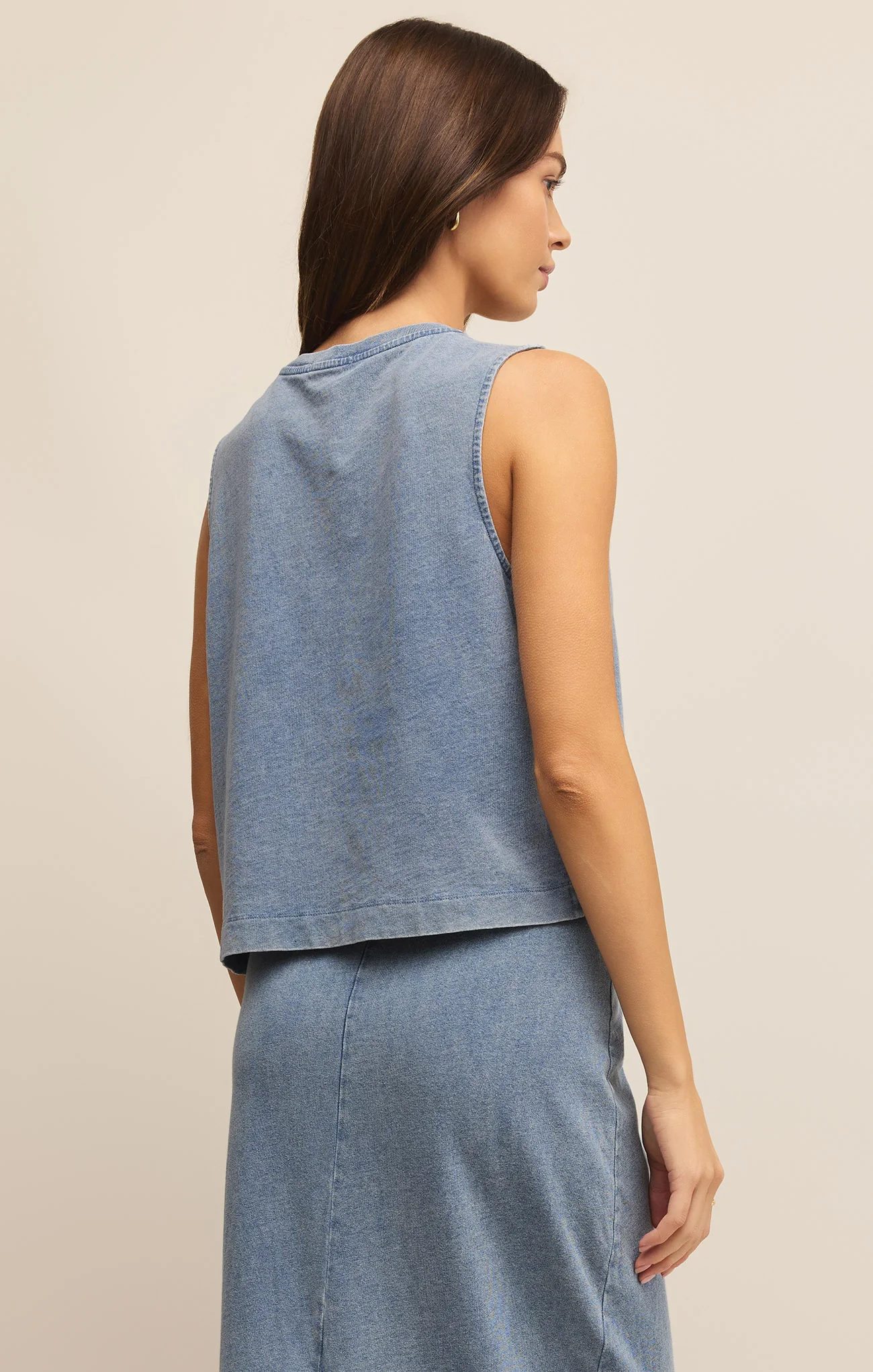 Sloane Jersey Denim Muscle Tank - Image 24