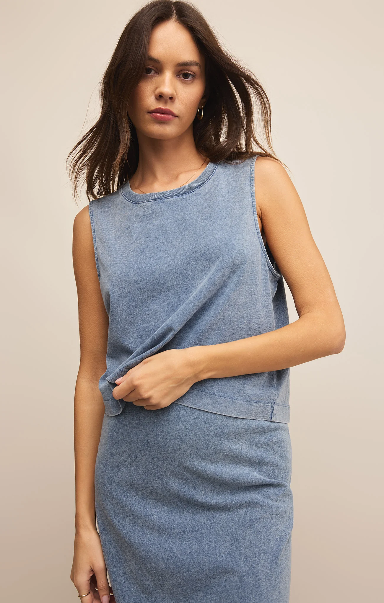 Sloane Jersey Denim Muscle Tank - Image 28