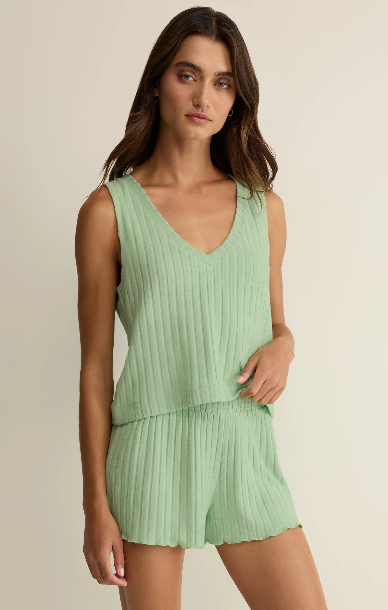 Sloane V-Neck Rib Tank - Image 13