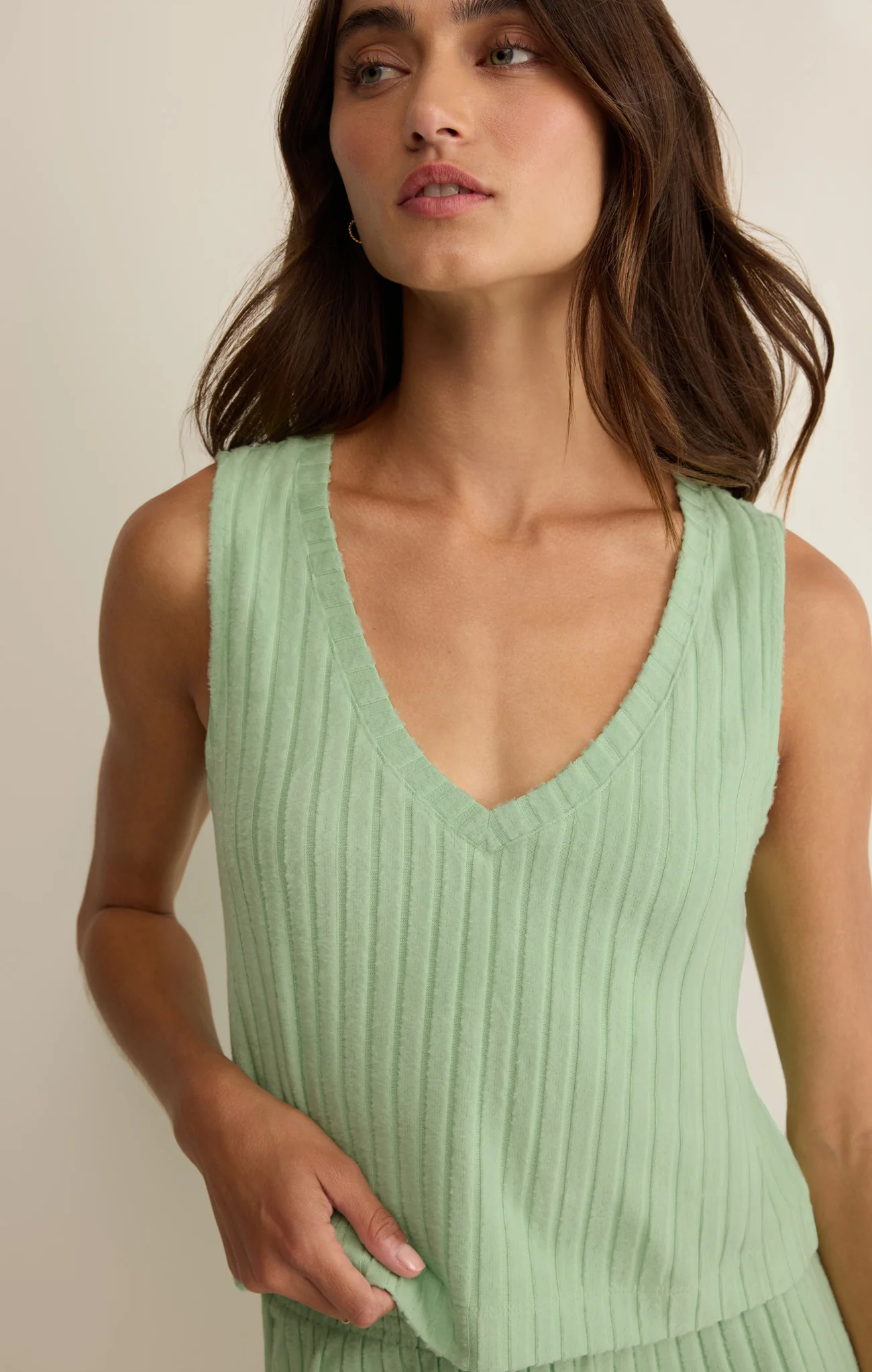 Sloane V-Neck Rib Tank - Image 15
