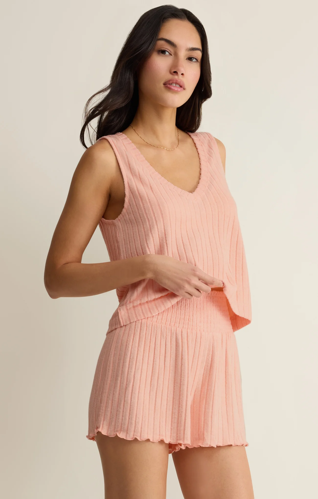 Sloane V-Neck Rib Tank - Image 25