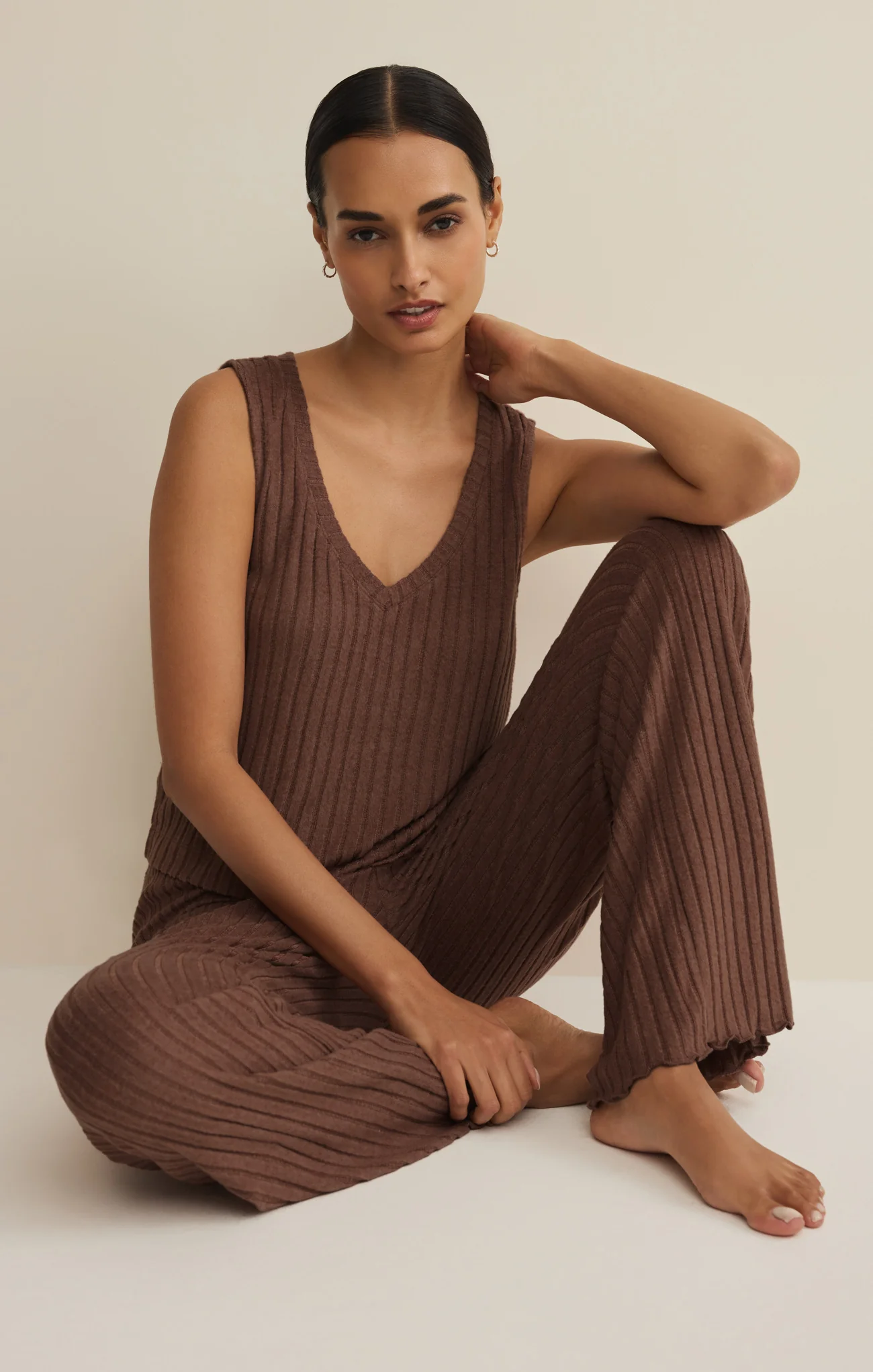 Sloane V-Neck Rib Tank - Image 36