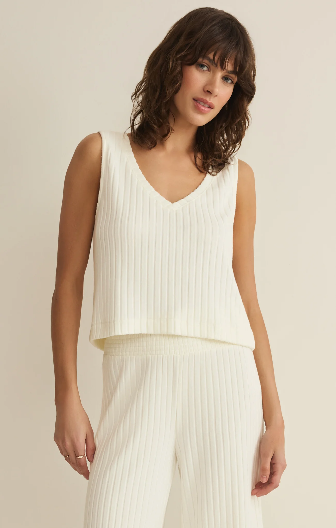 Sloane V-Neck Rib Tank - Image 48