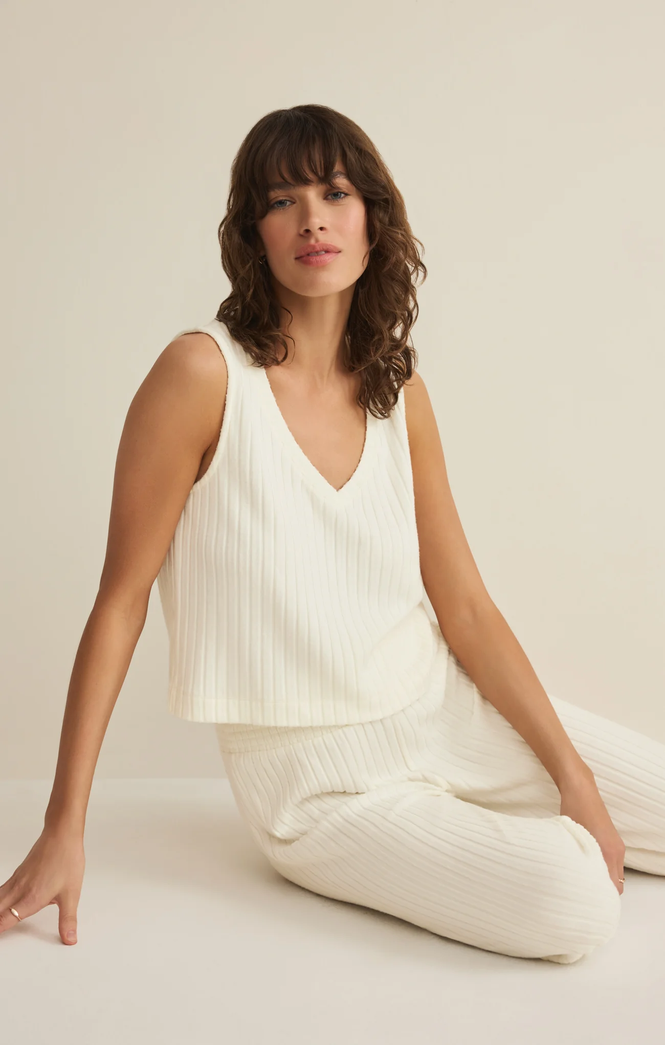 Sloane V-Neck Rib Tank - Image 50