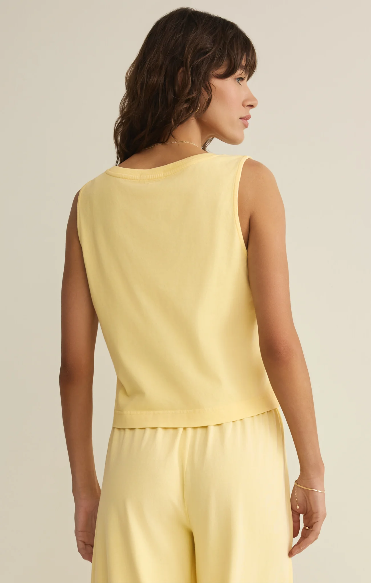 Sloane V-Neck Cotton Jersey Tank - Image 10