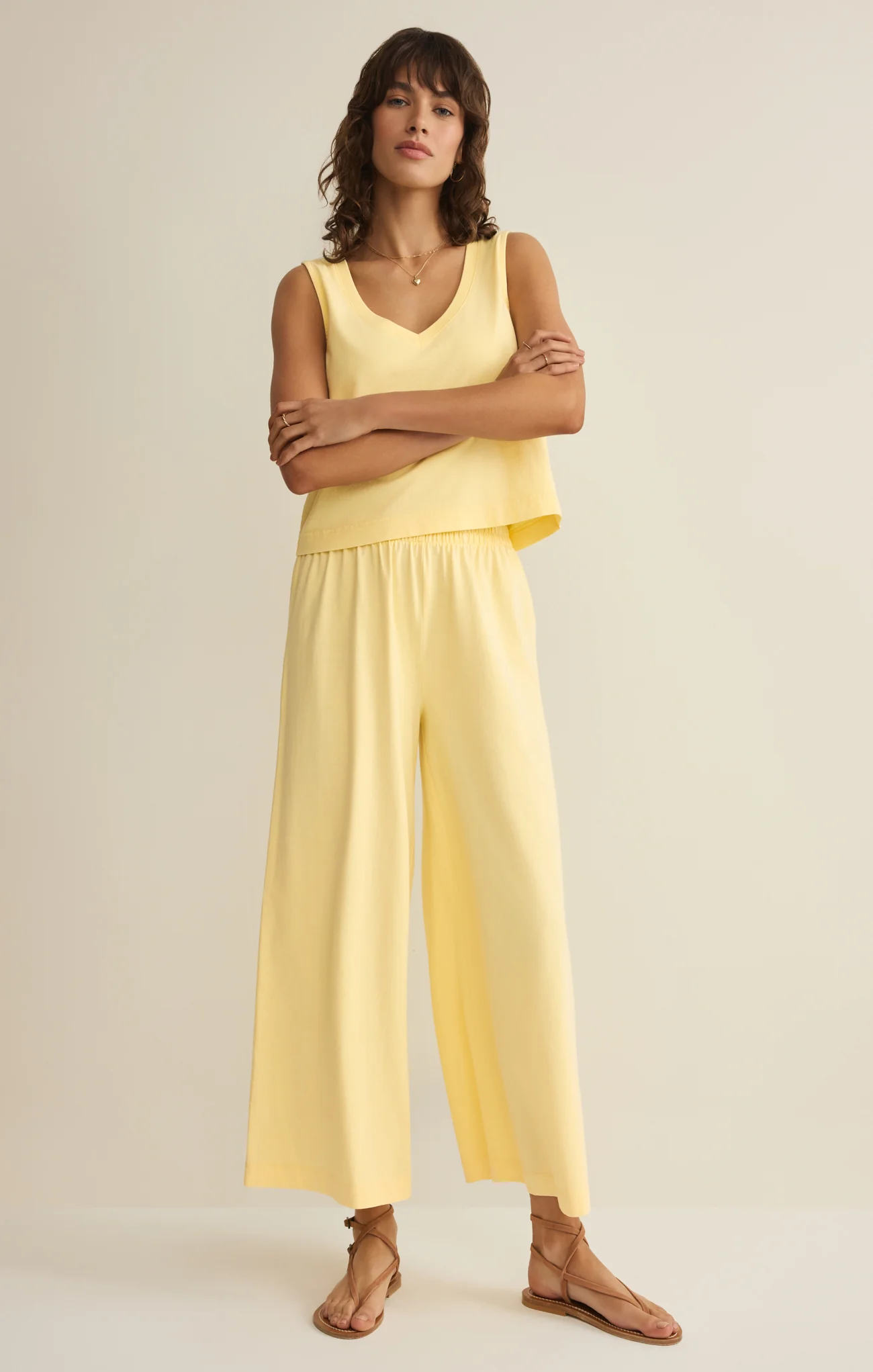 Sloane V-Neck Cotton Jersey Tank - Image 12