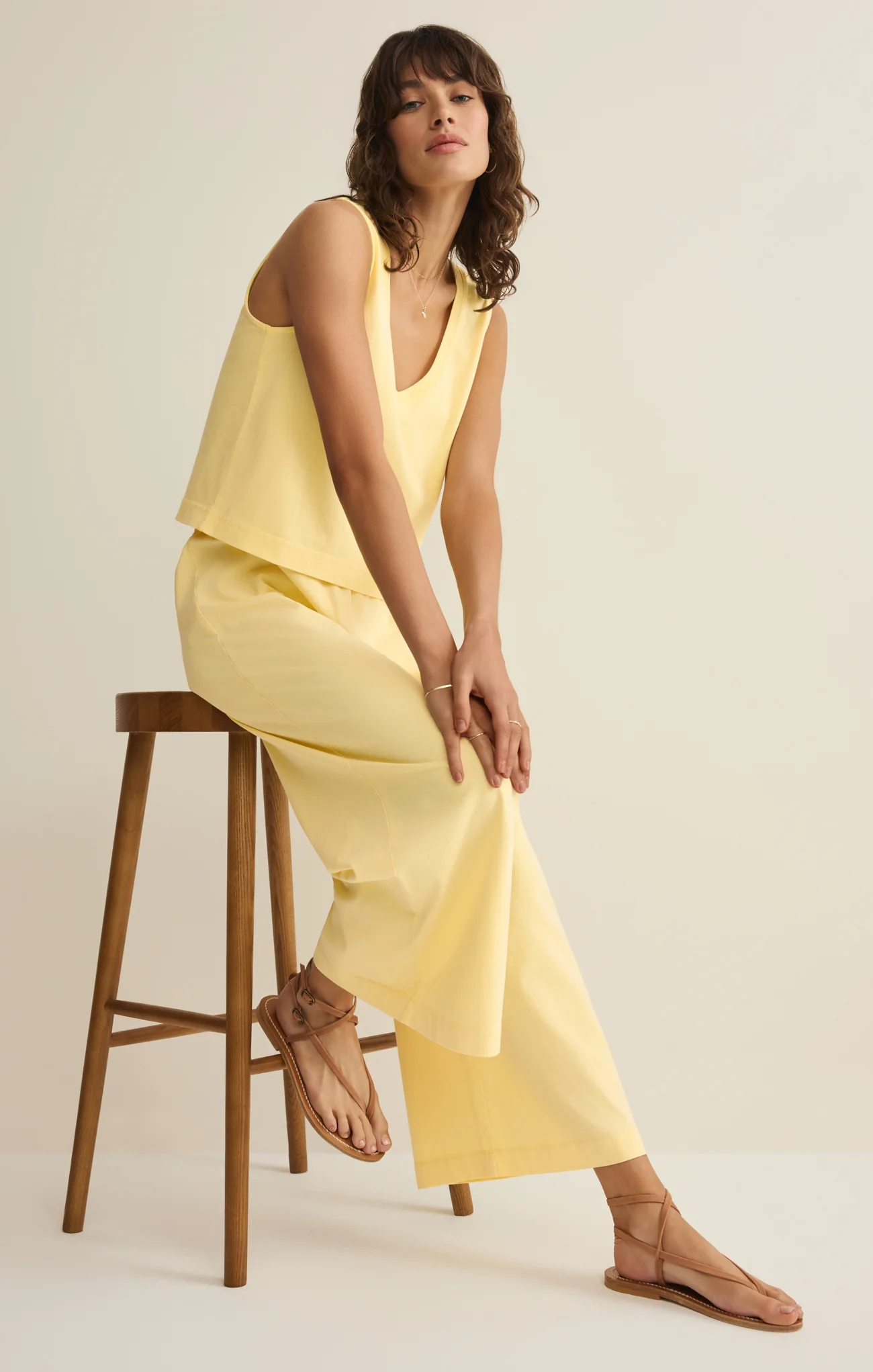 Sloane V-Neck Cotton Jersey Tank - Image 18