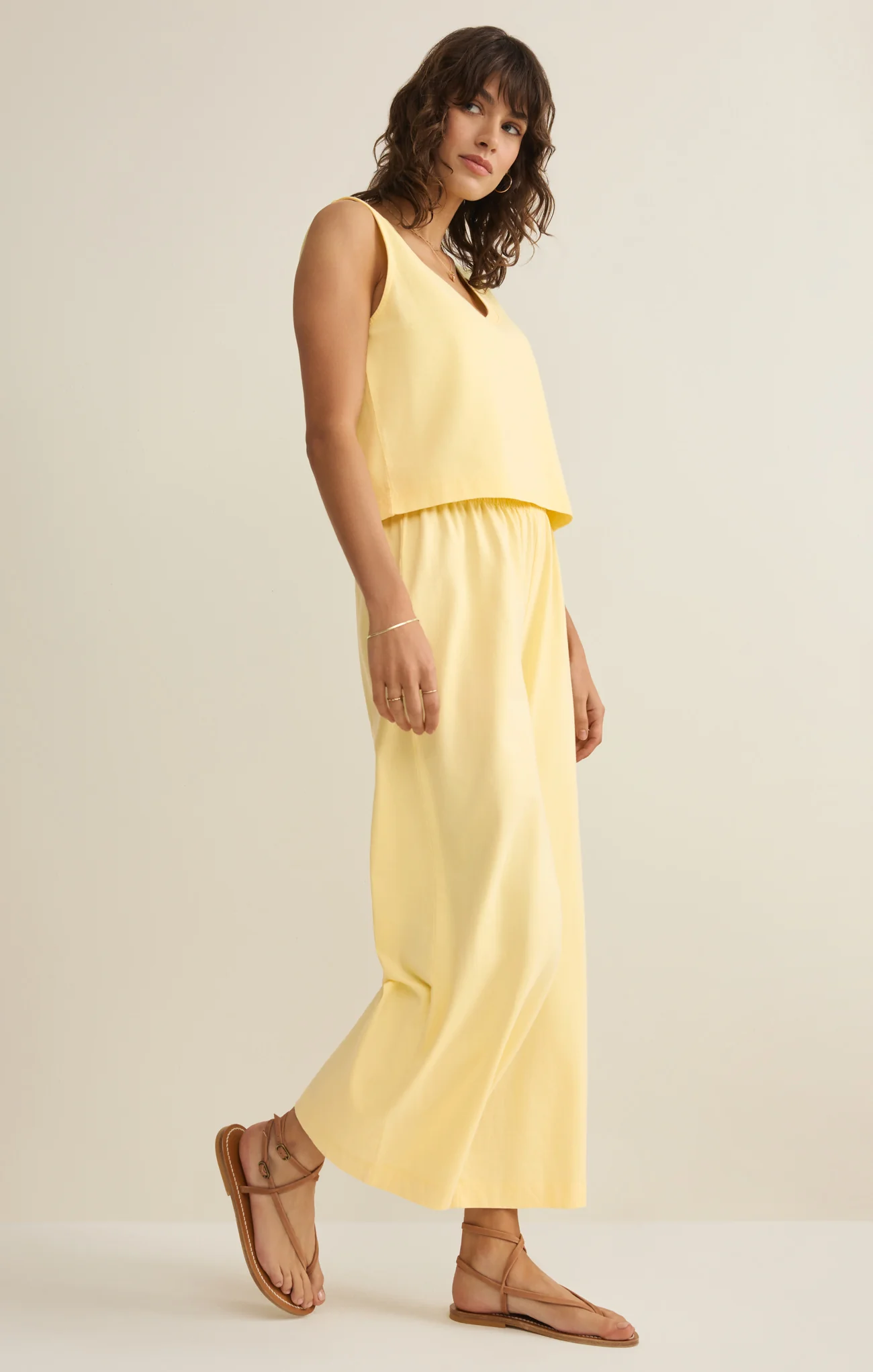Sloane V-Neck Cotton Jersey Tank - Image 19
