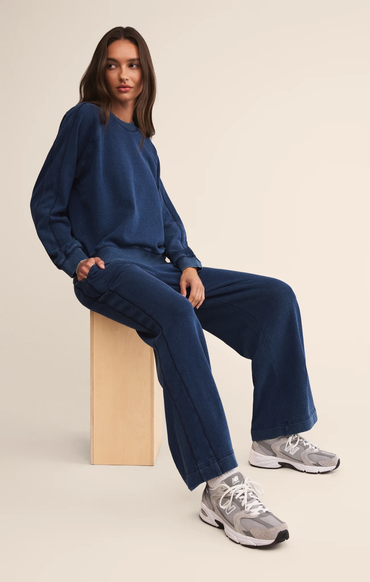 Sport Stripe Knit Denim Pant - Image 8