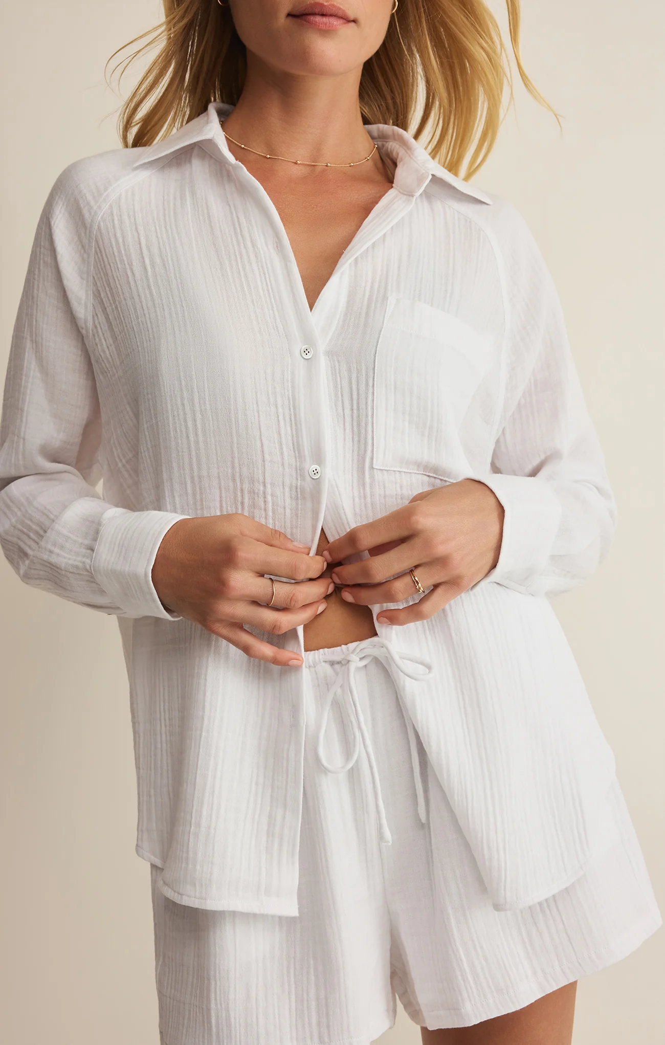 The Perfect Airy Gauze Button Up - Image 28