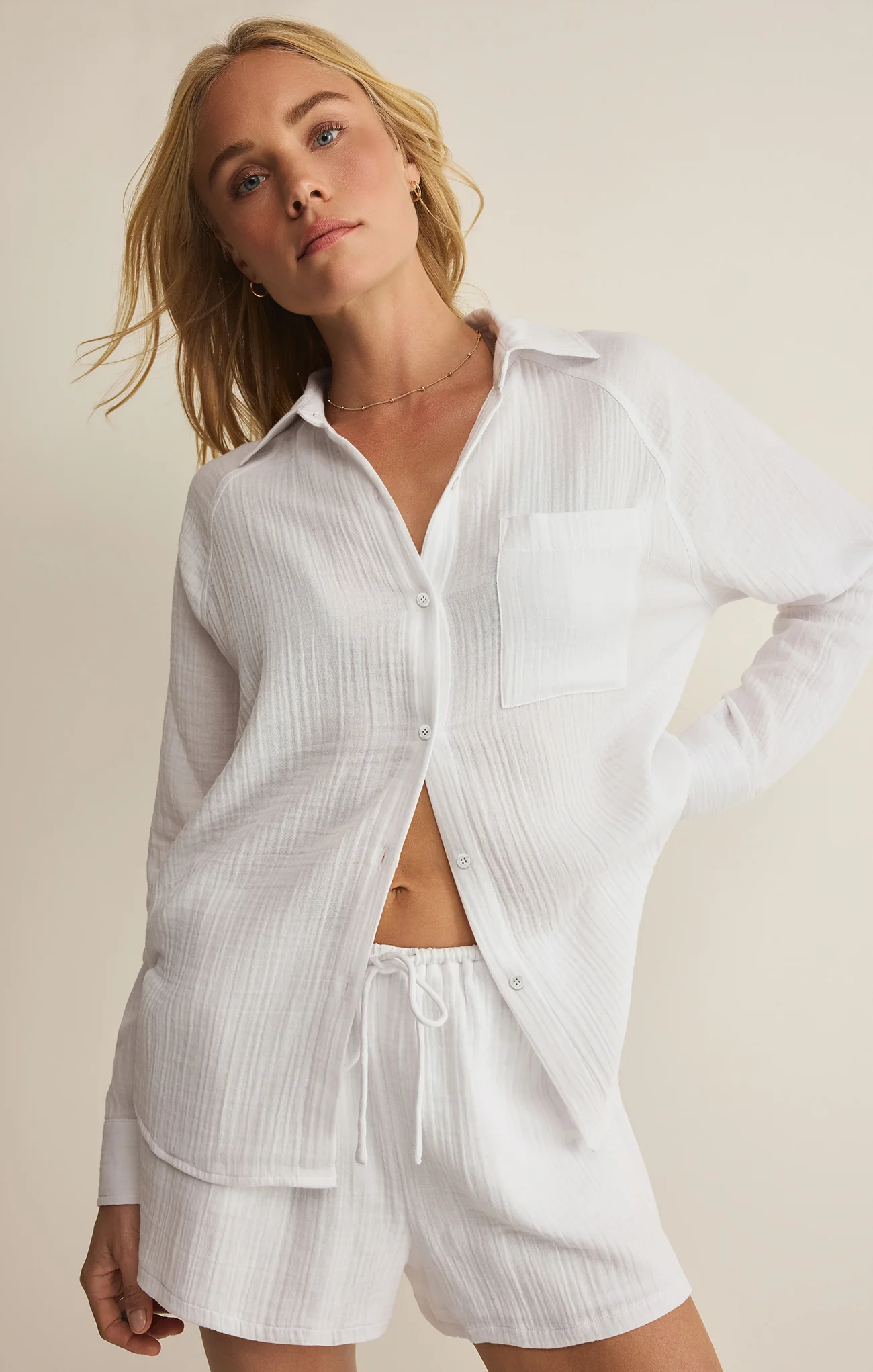 The Perfect Airy Gauze Button Up - Image 29