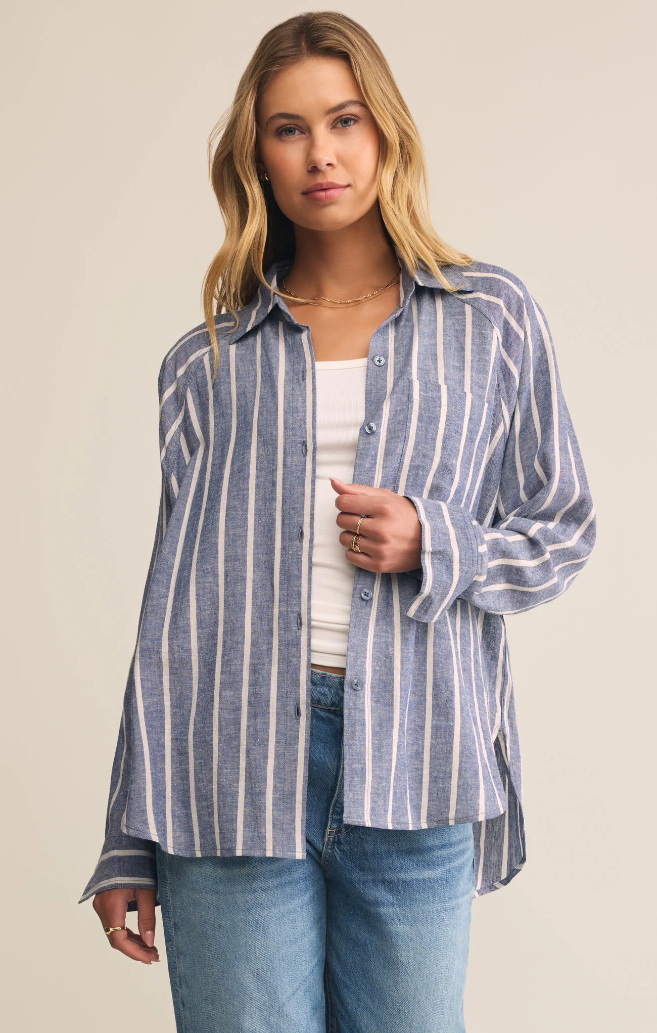 The Perfect Linen Striped Top - Image 36