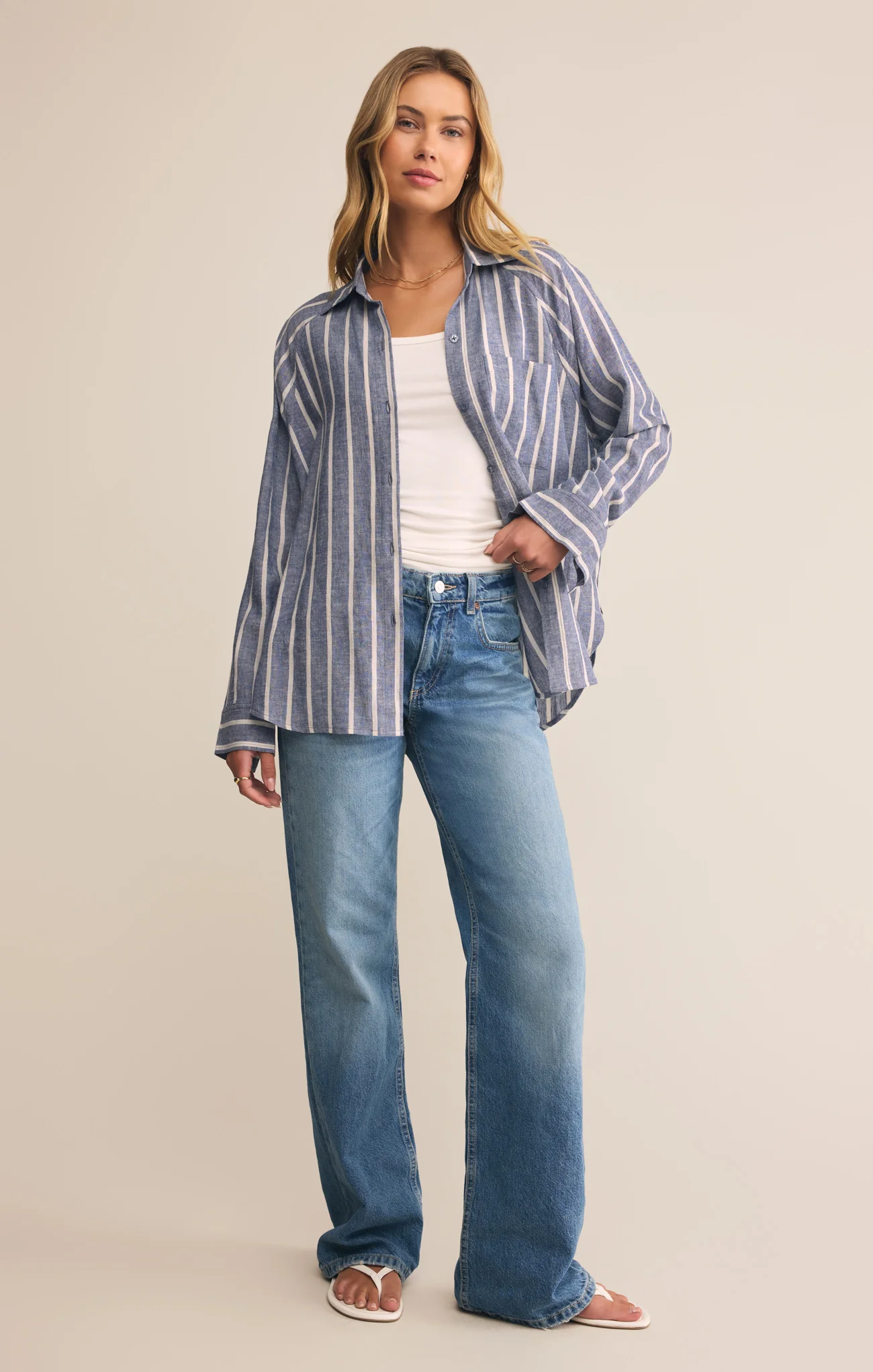 The Perfect Linen Striped Top - Image 39
