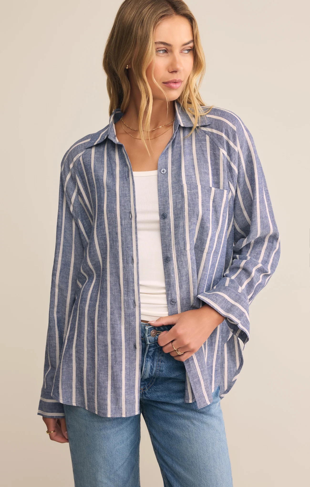 The Perfect Linen Striped Top - Image 41