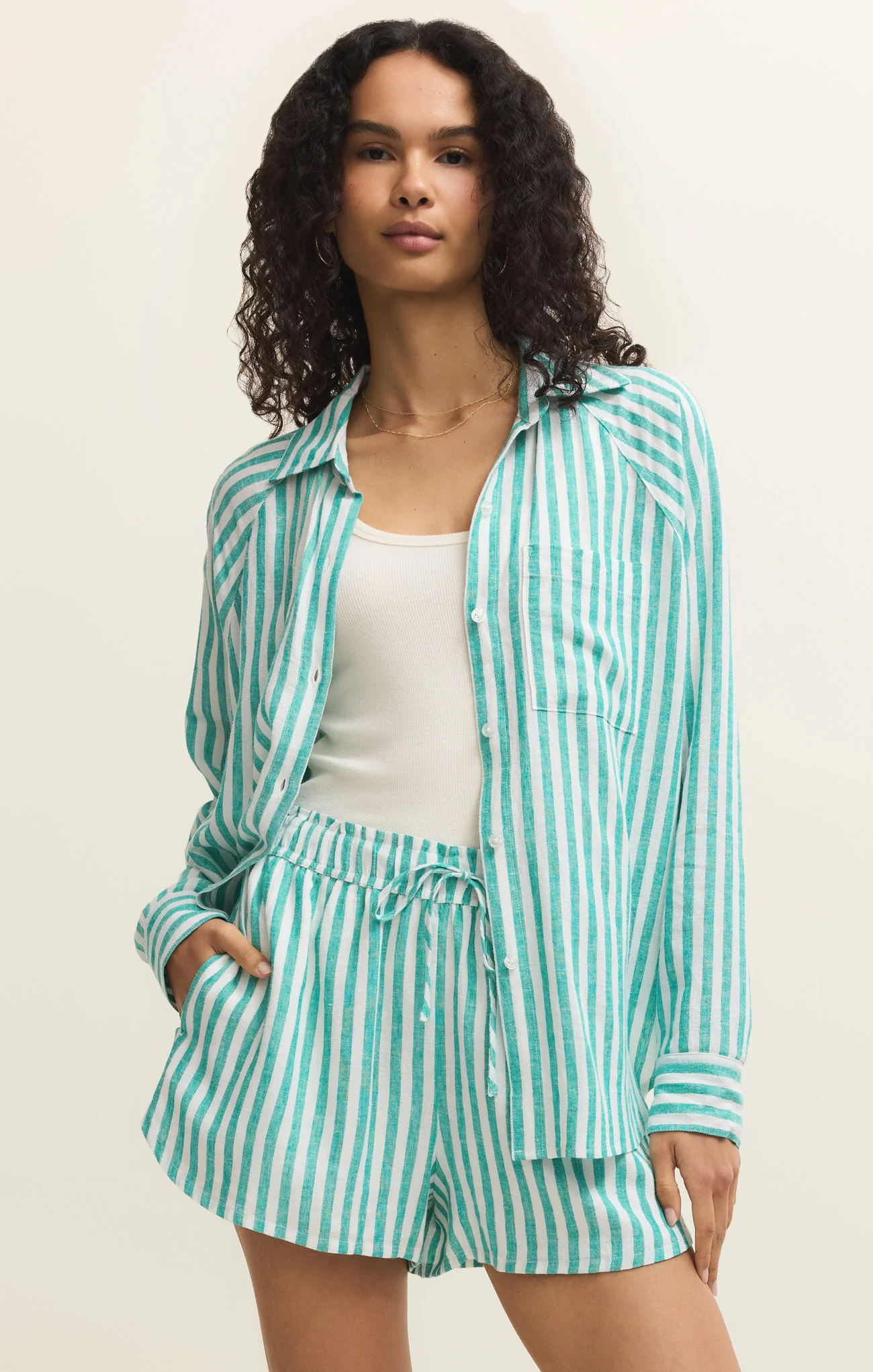 The Perfect Linen Striped Top - Image 42
