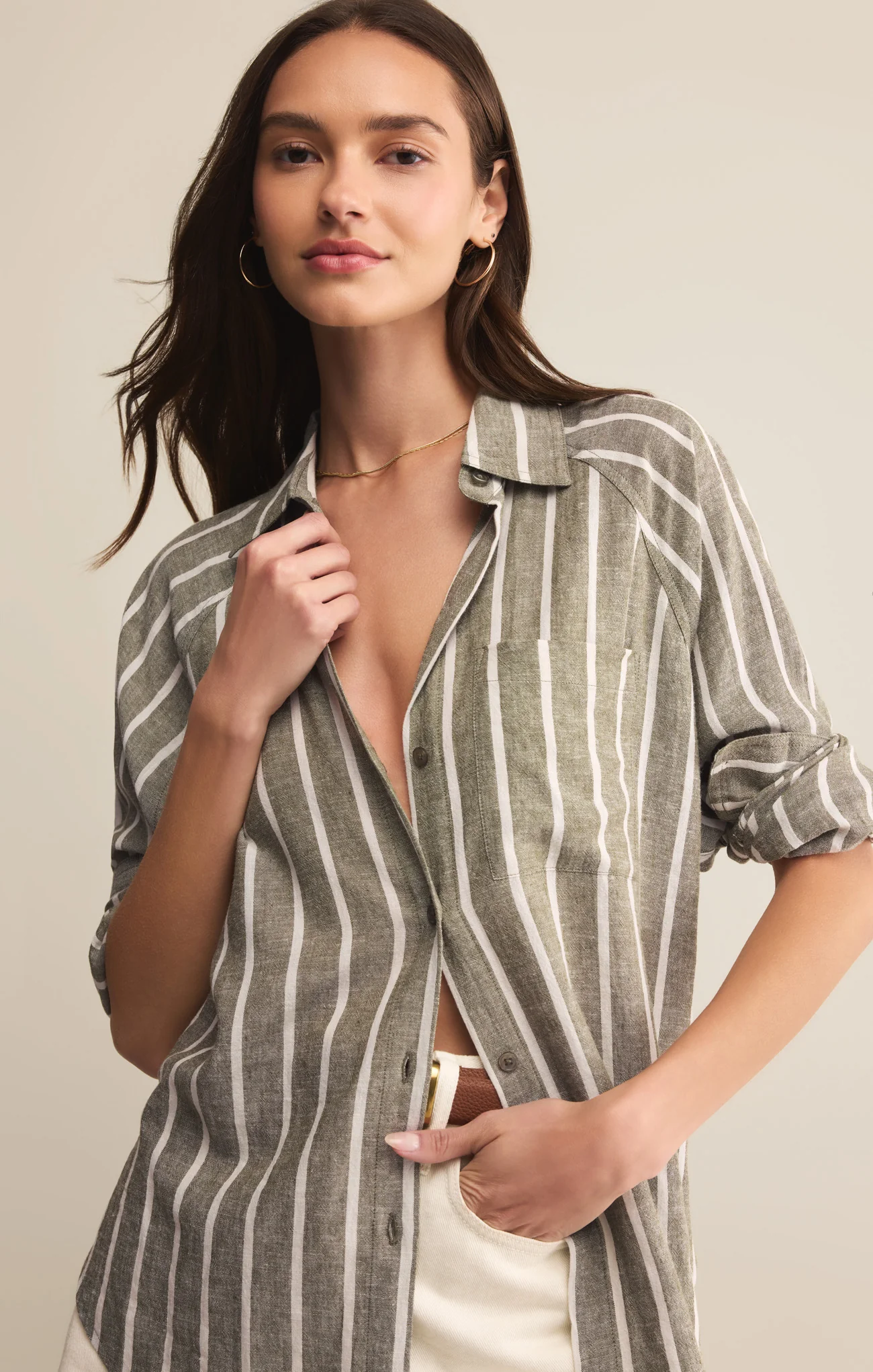 The Perfect Linen Striped Top - Image 63