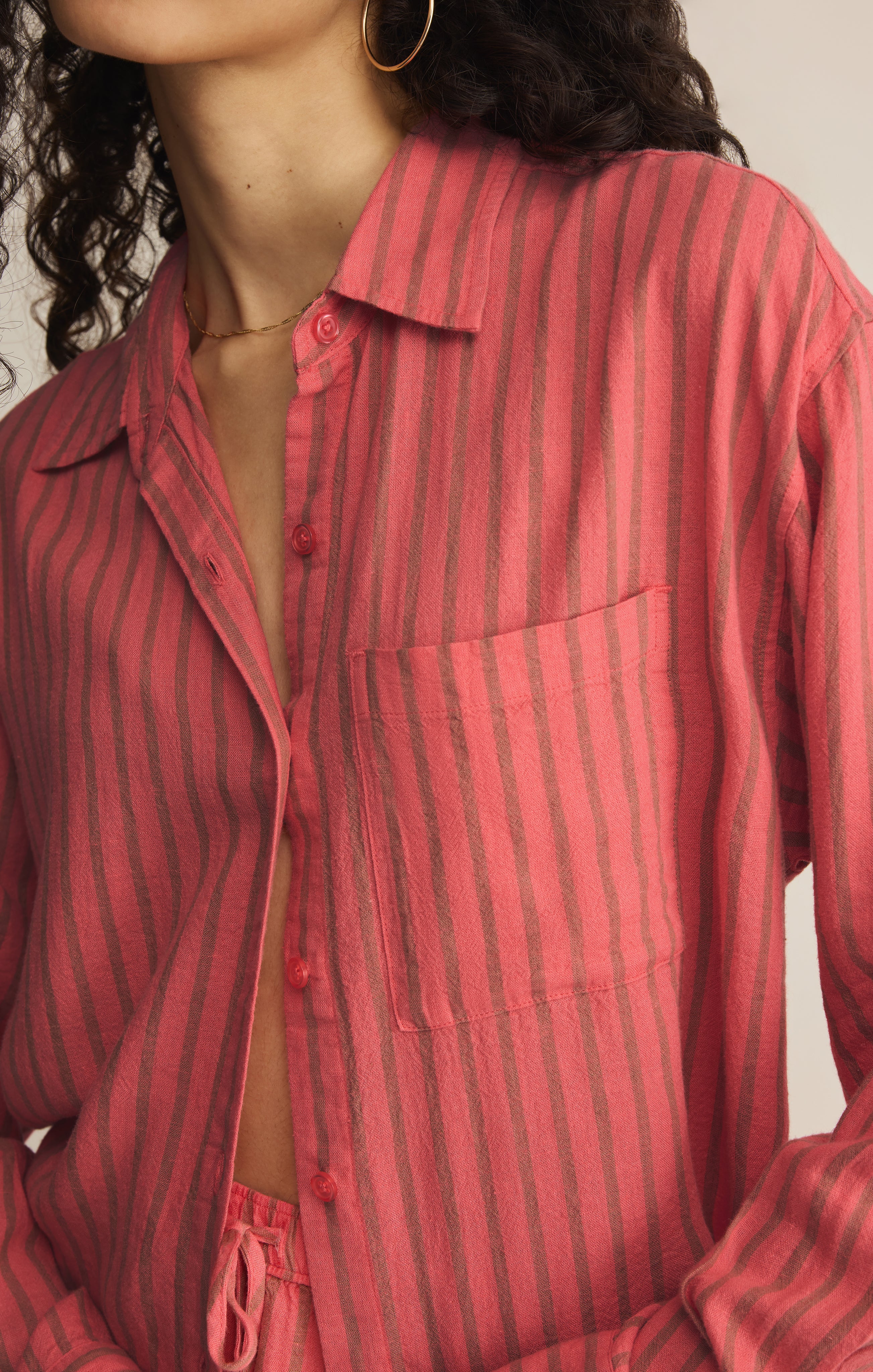 The Perfect Striped Linen Button Up - Image 12