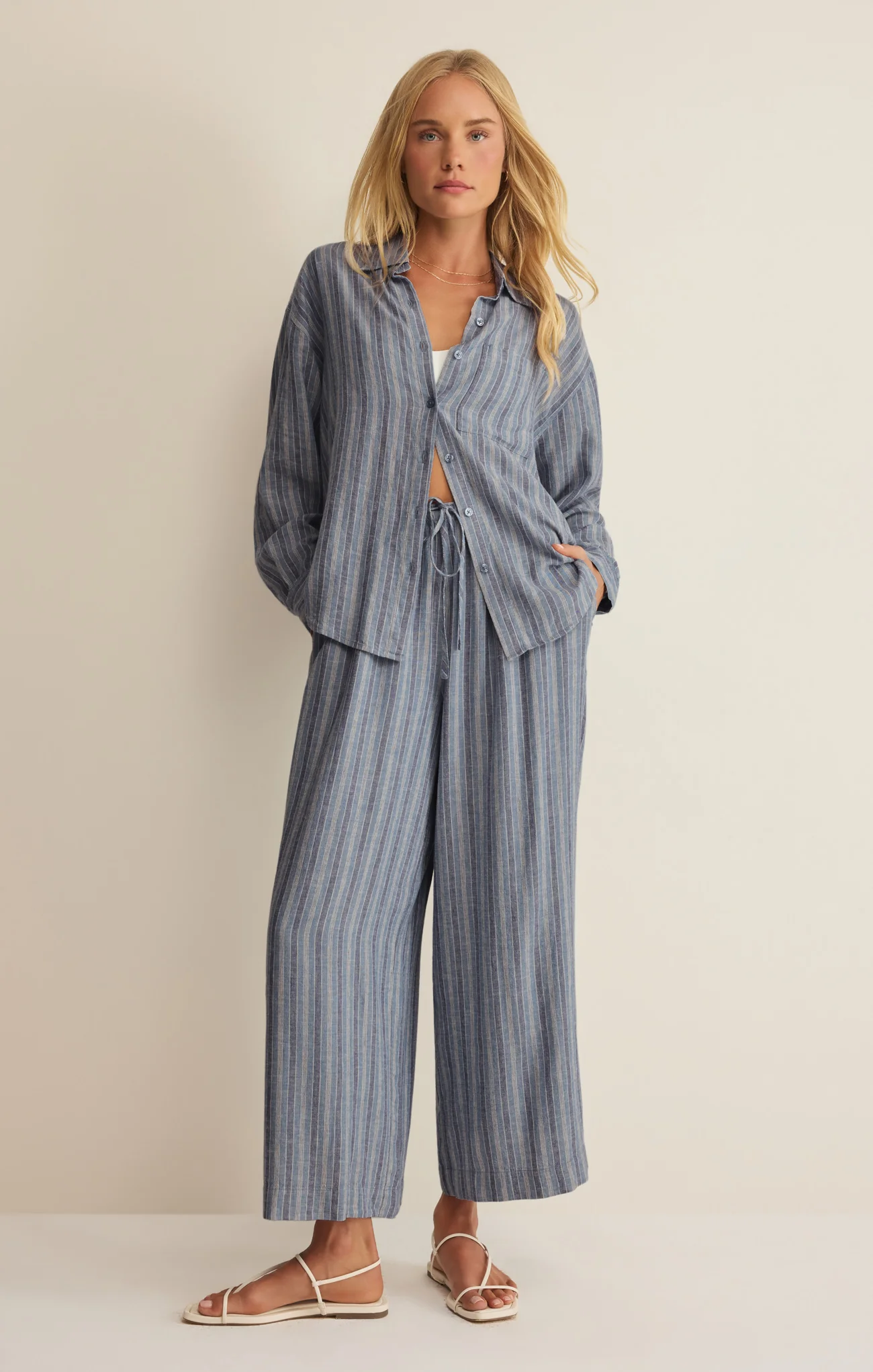 The Perfect Striped Linen Button Up - Image 20