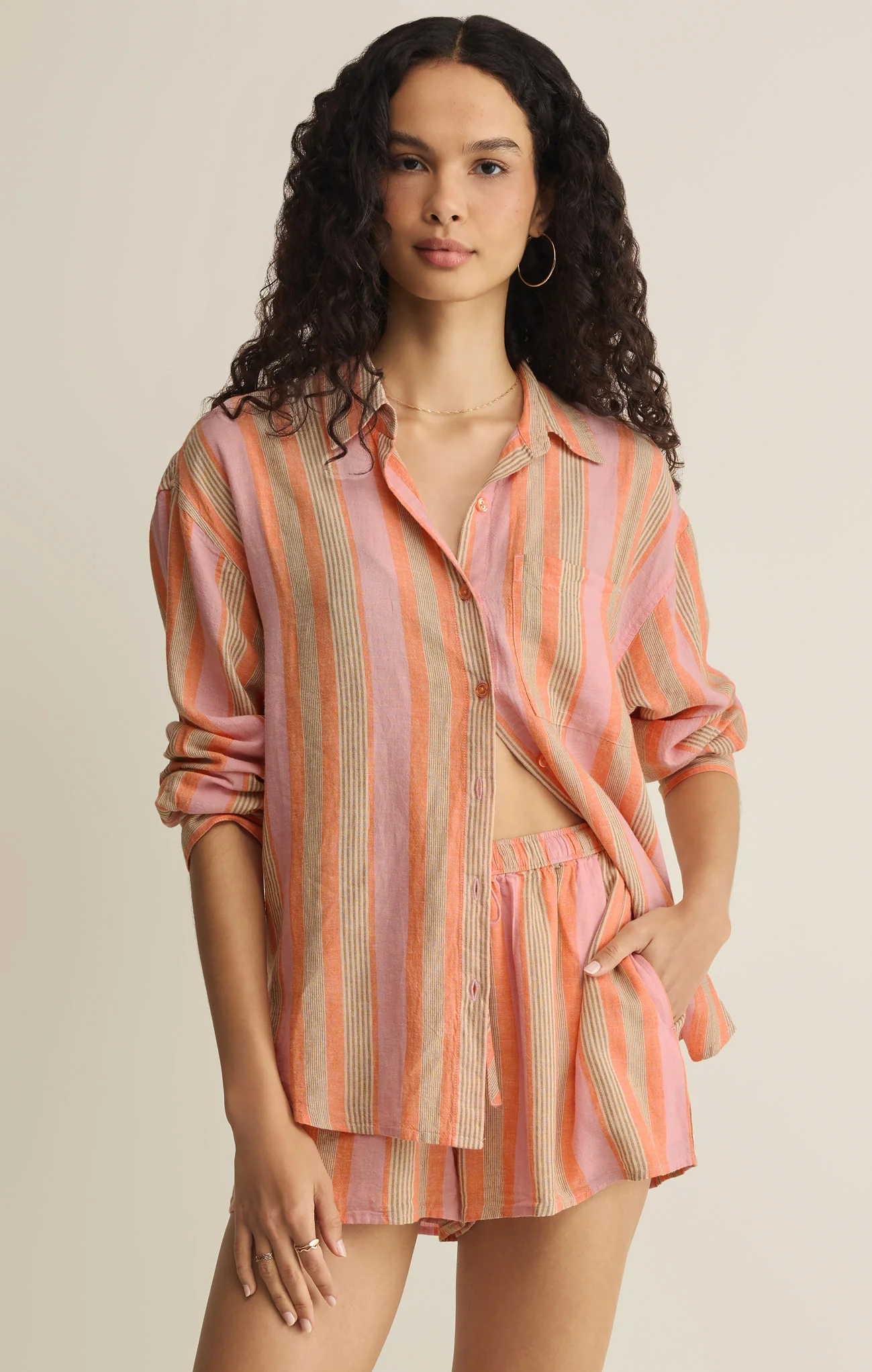 The Perfect Striped Linen Button Up - Image 28