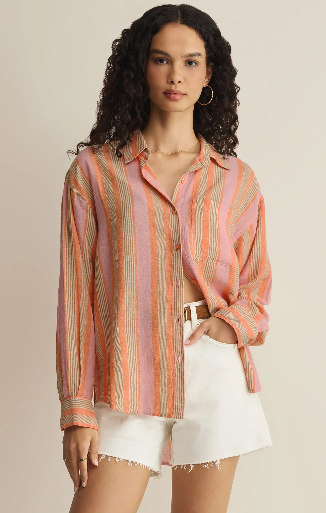 The Perfect Striped Linen Button Up - Image 39