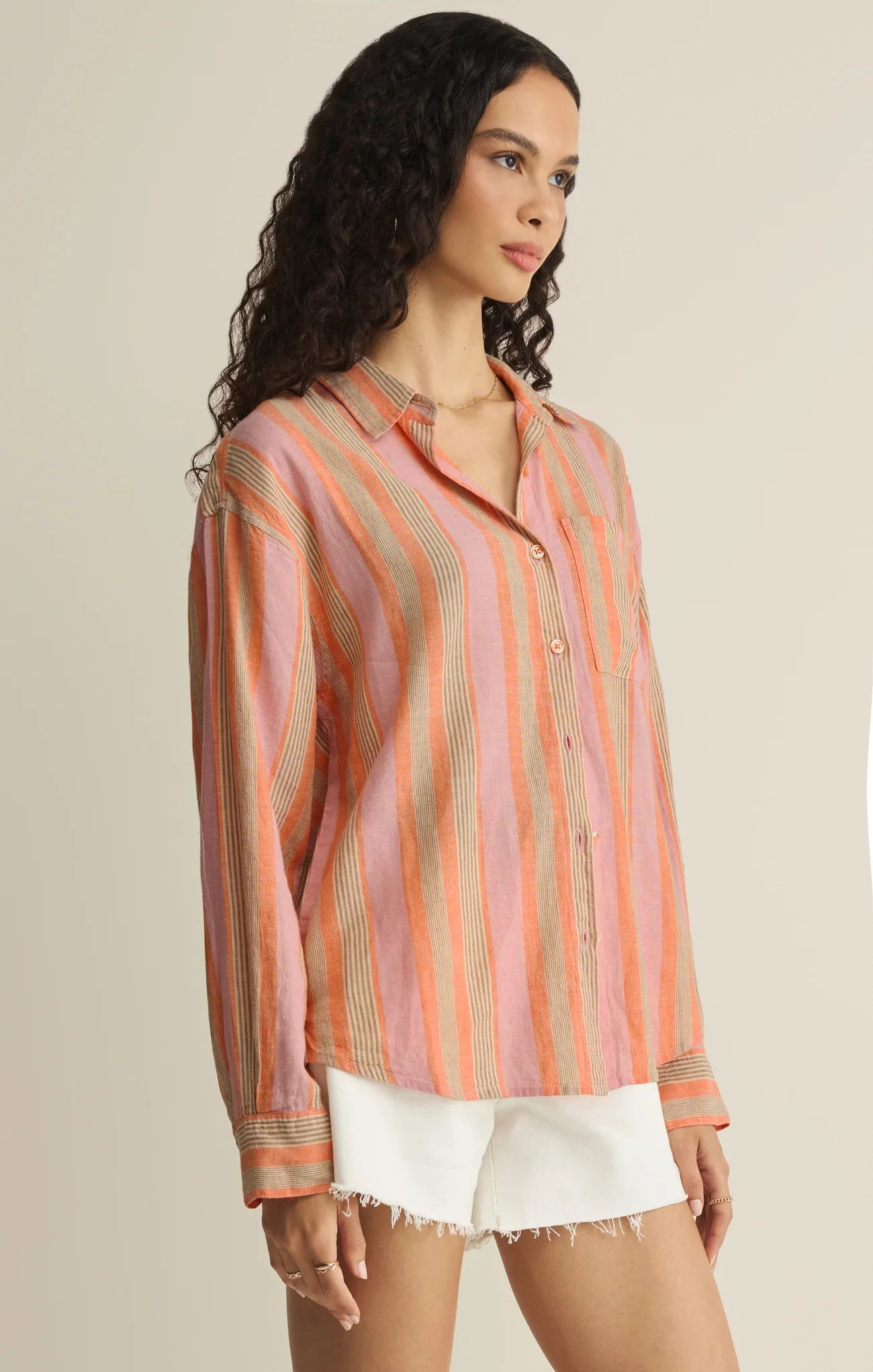The Perfect Striped Linen Button Up - Image 40