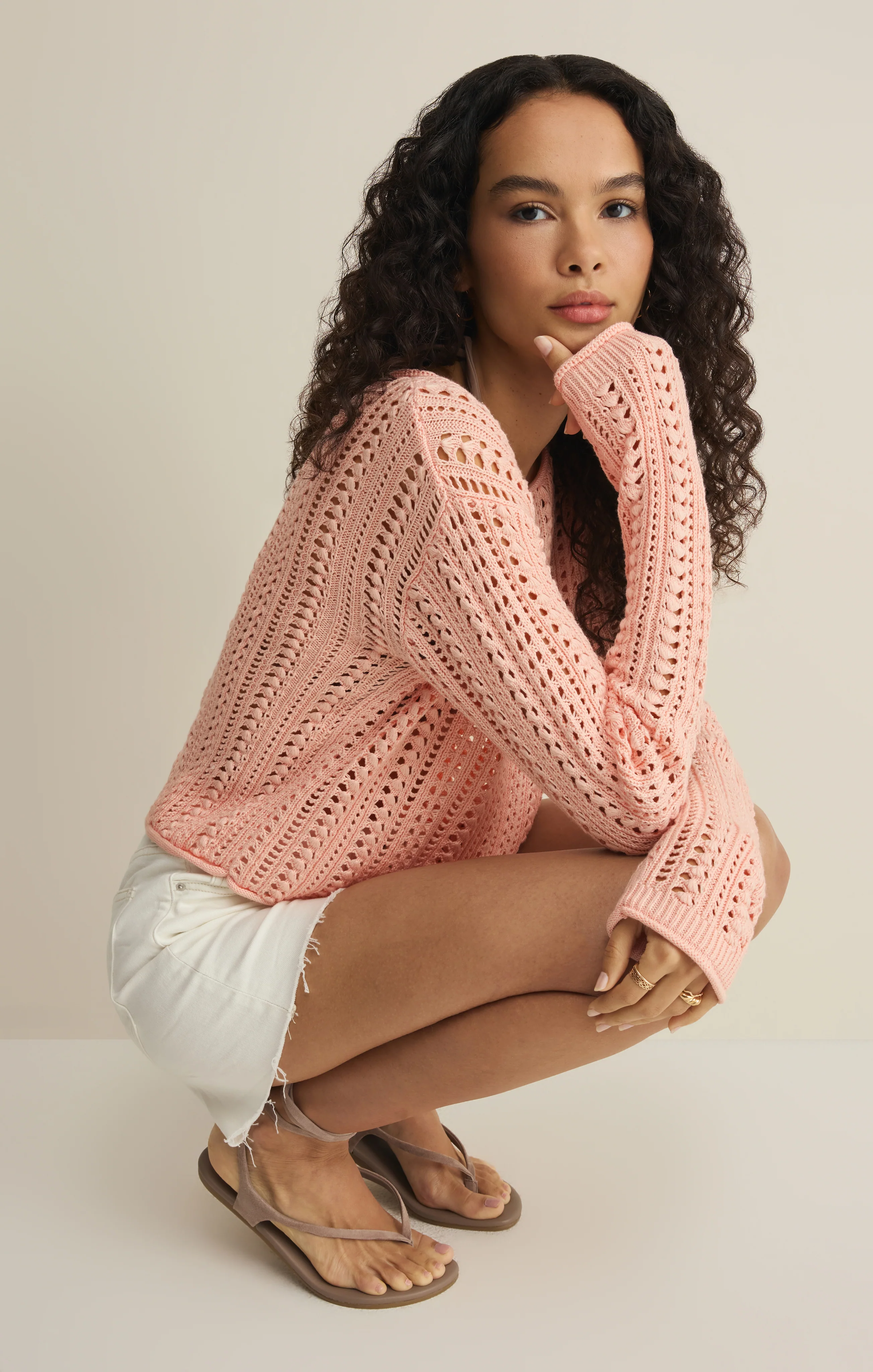 Upland Crochet Sweater Top - Image 11