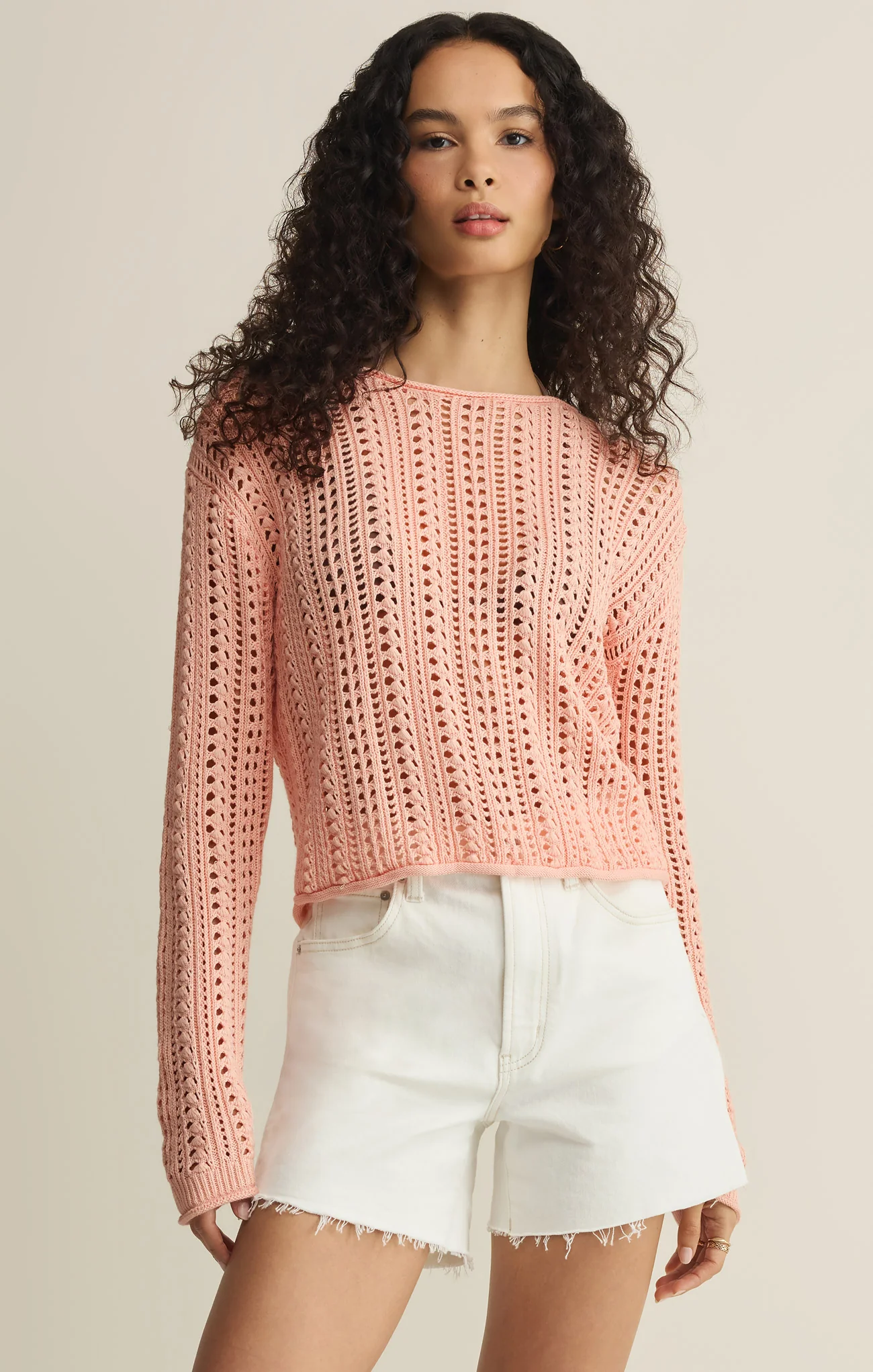 Upland Crochet Sweater Top - Image 3
