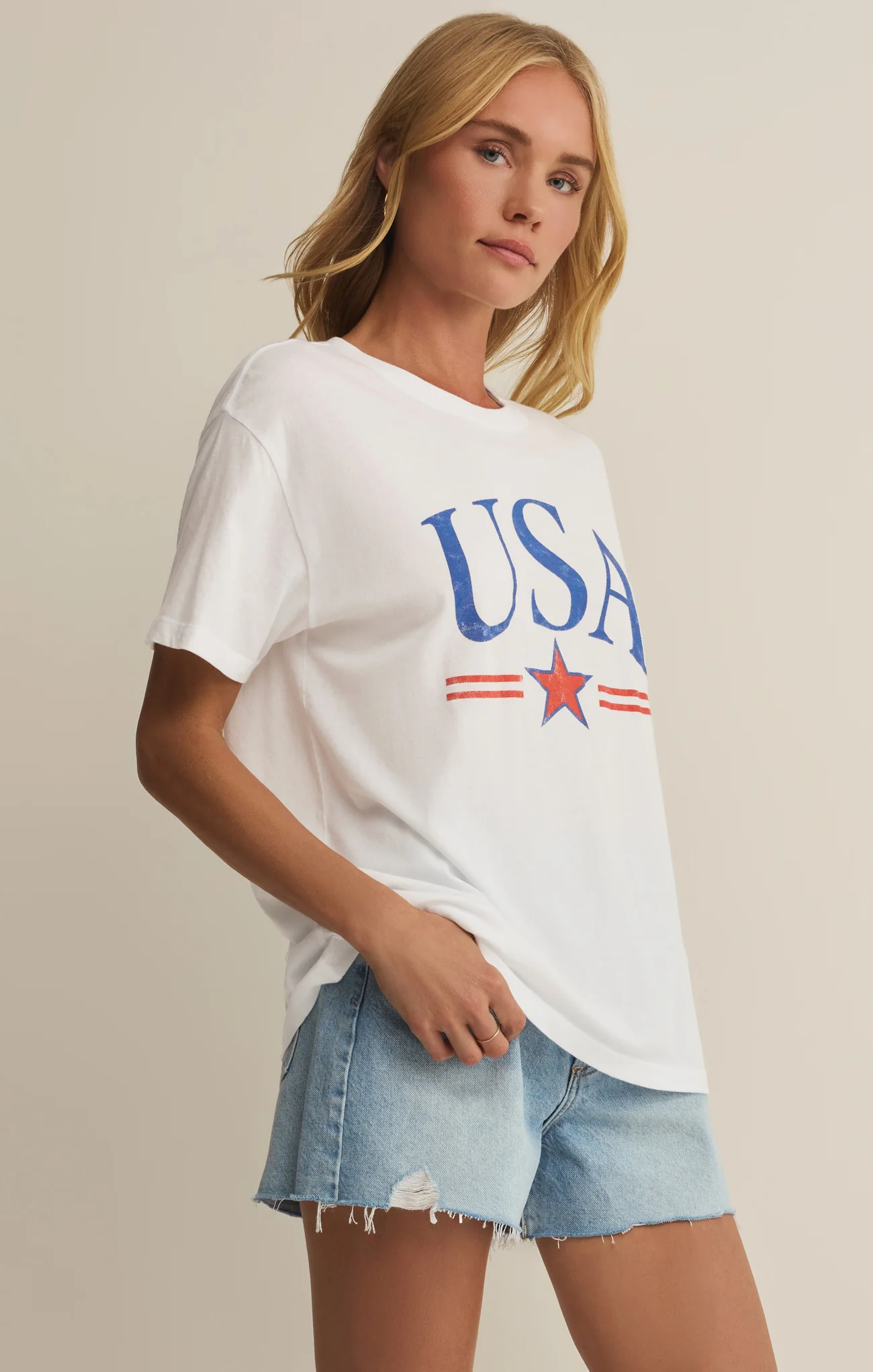 USA Star Boyfriend Tee - Image 3