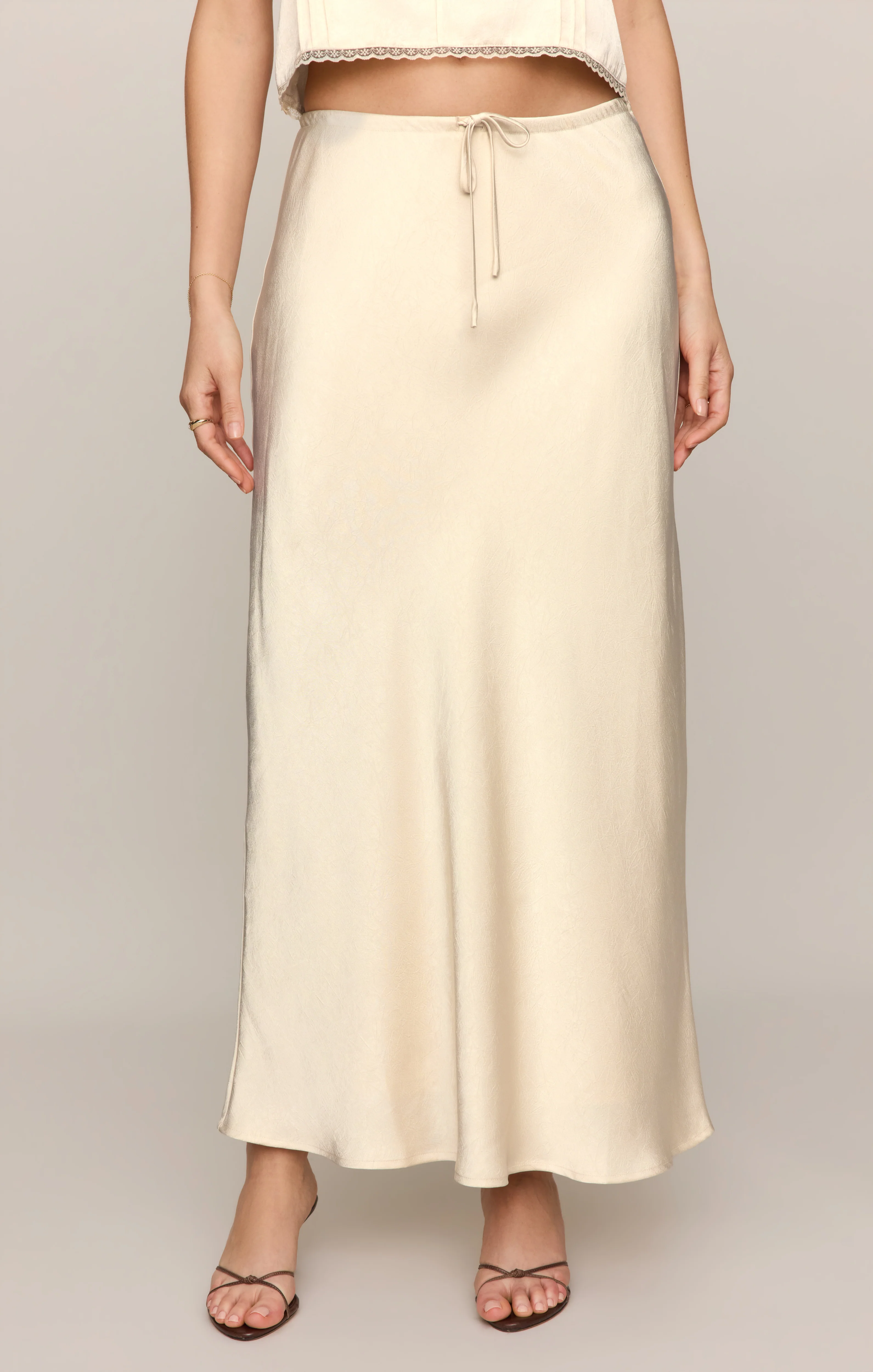 Viva Satin Midi Skirt - Image 13