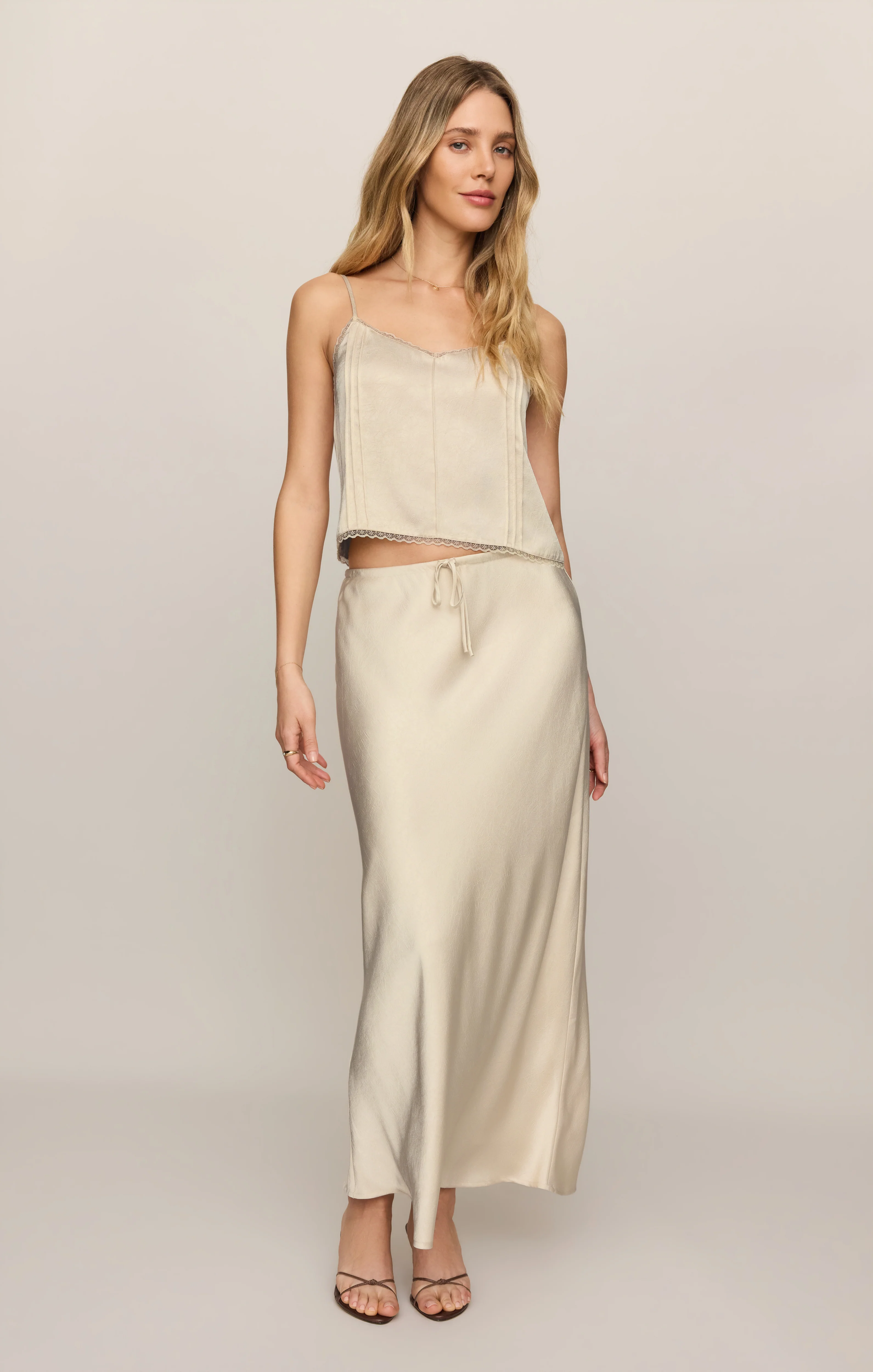 Viva Satin Midi Skirt - Image 16