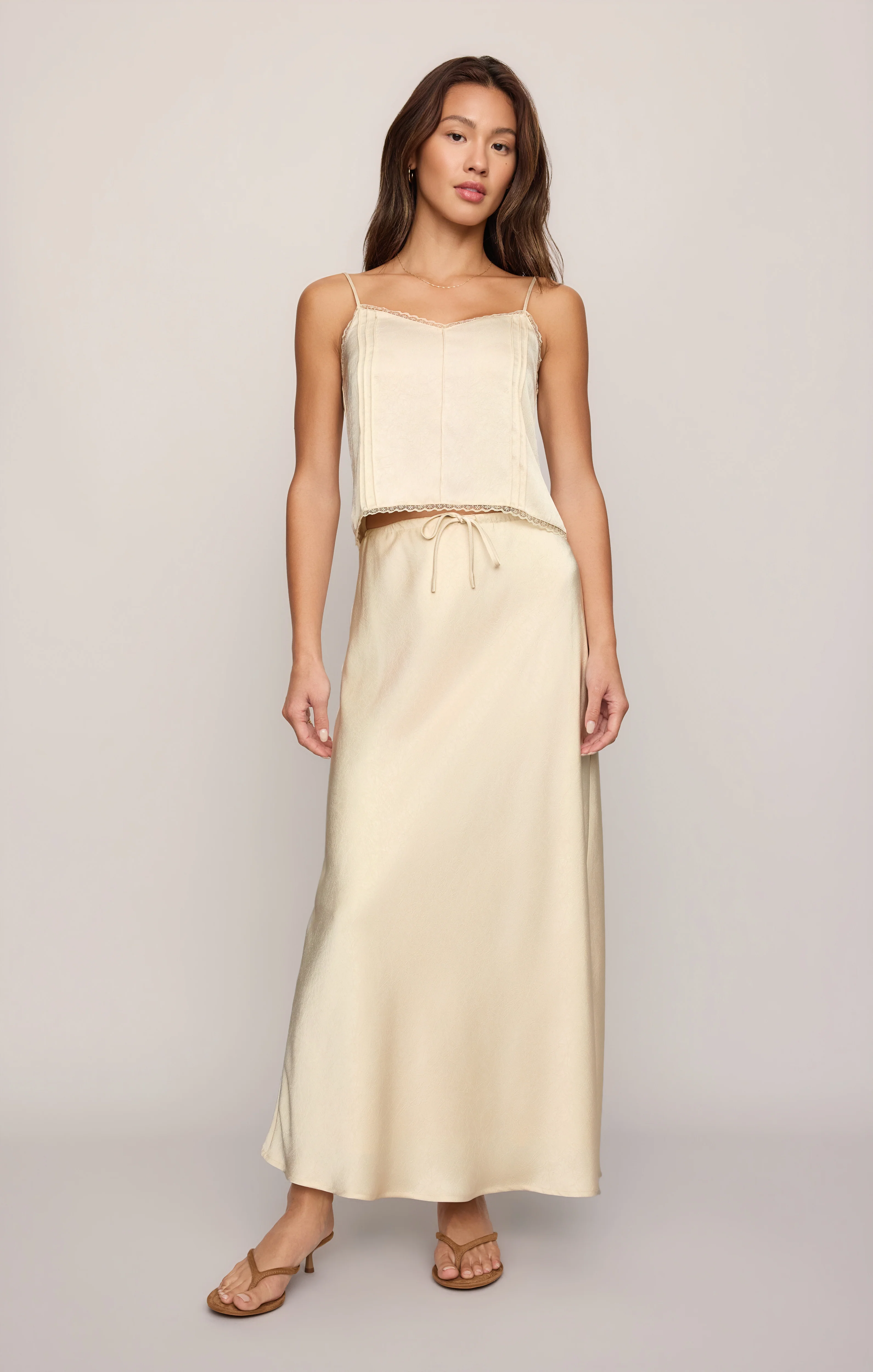 Viva Satin Midi Skirt - Image 18