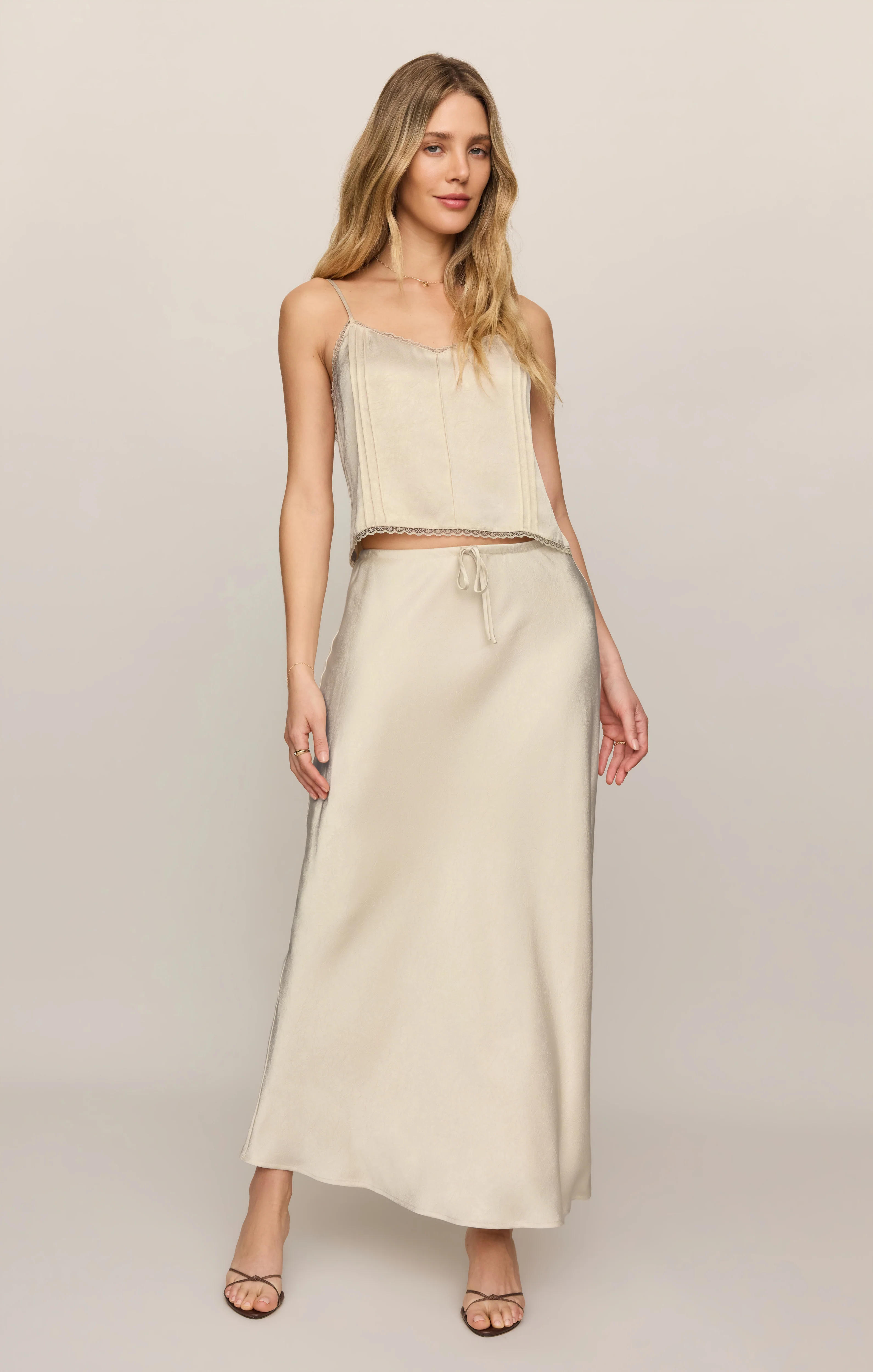 Viva Satin Midi Skirt - Image 19