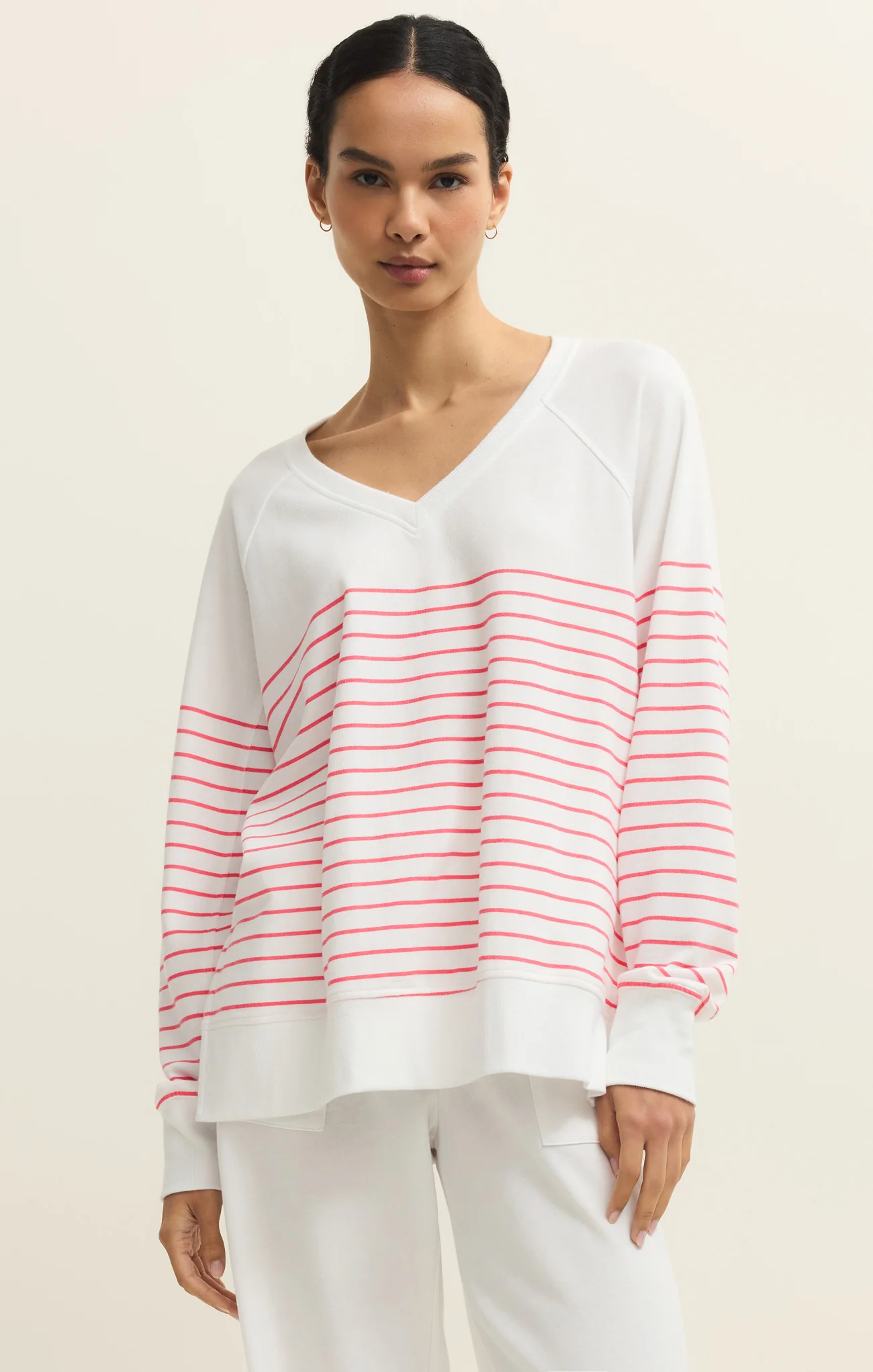 Weekender Stripe V-Neck - Image 7