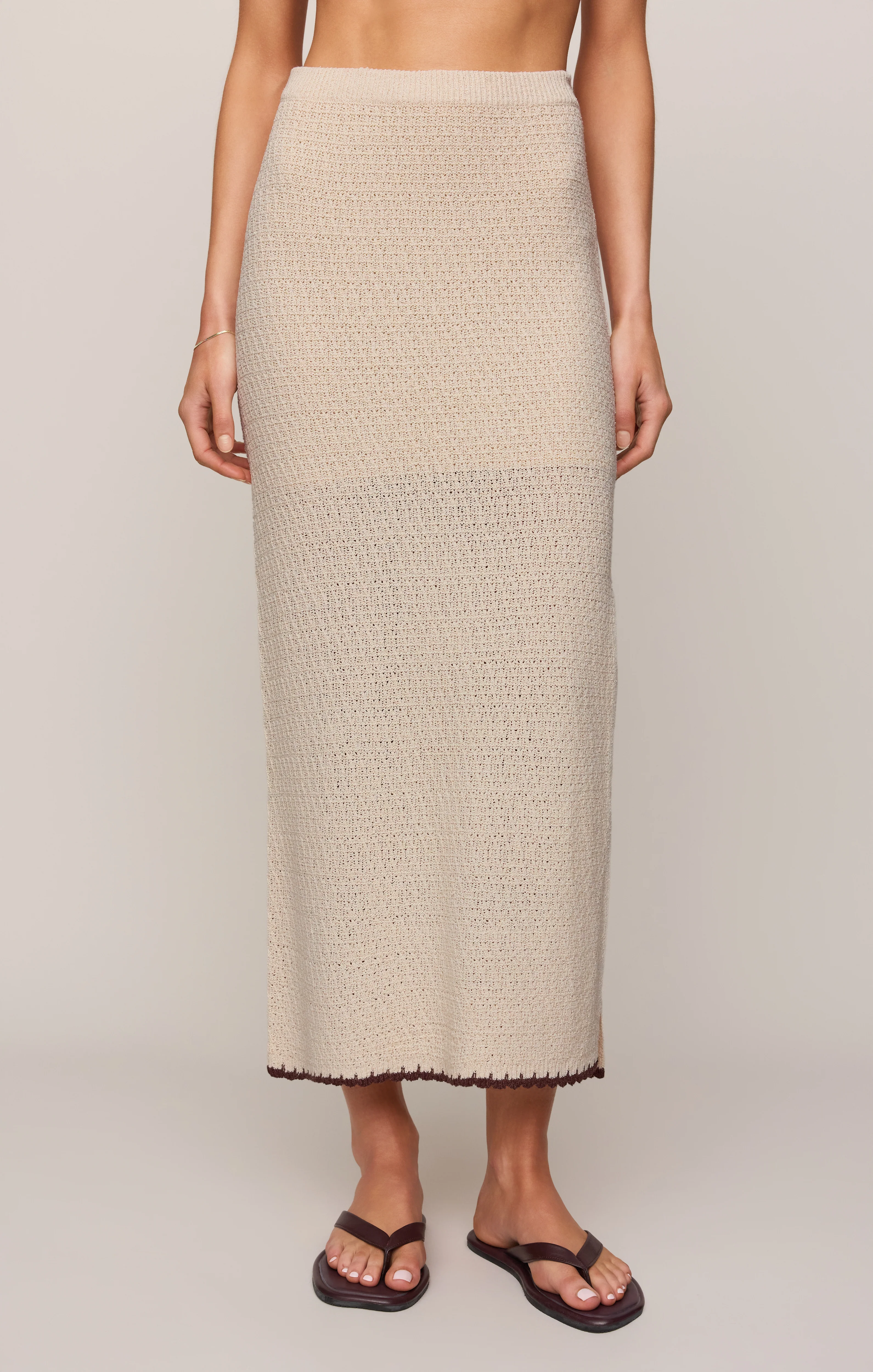 Yessenia Whipstitch Midi Skirt - Image 11