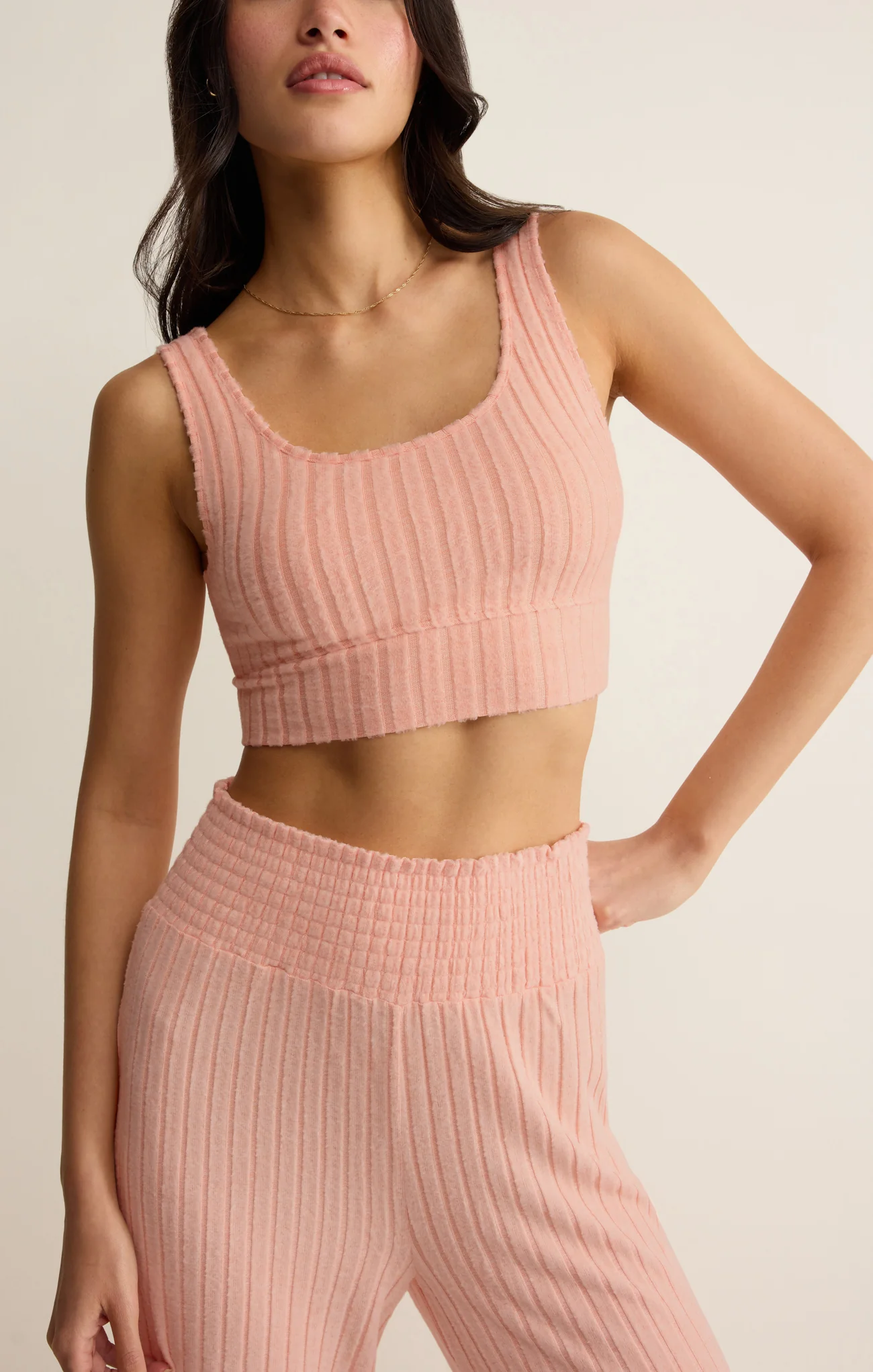 Zoe Silky Rib Tank Bra - Image 100