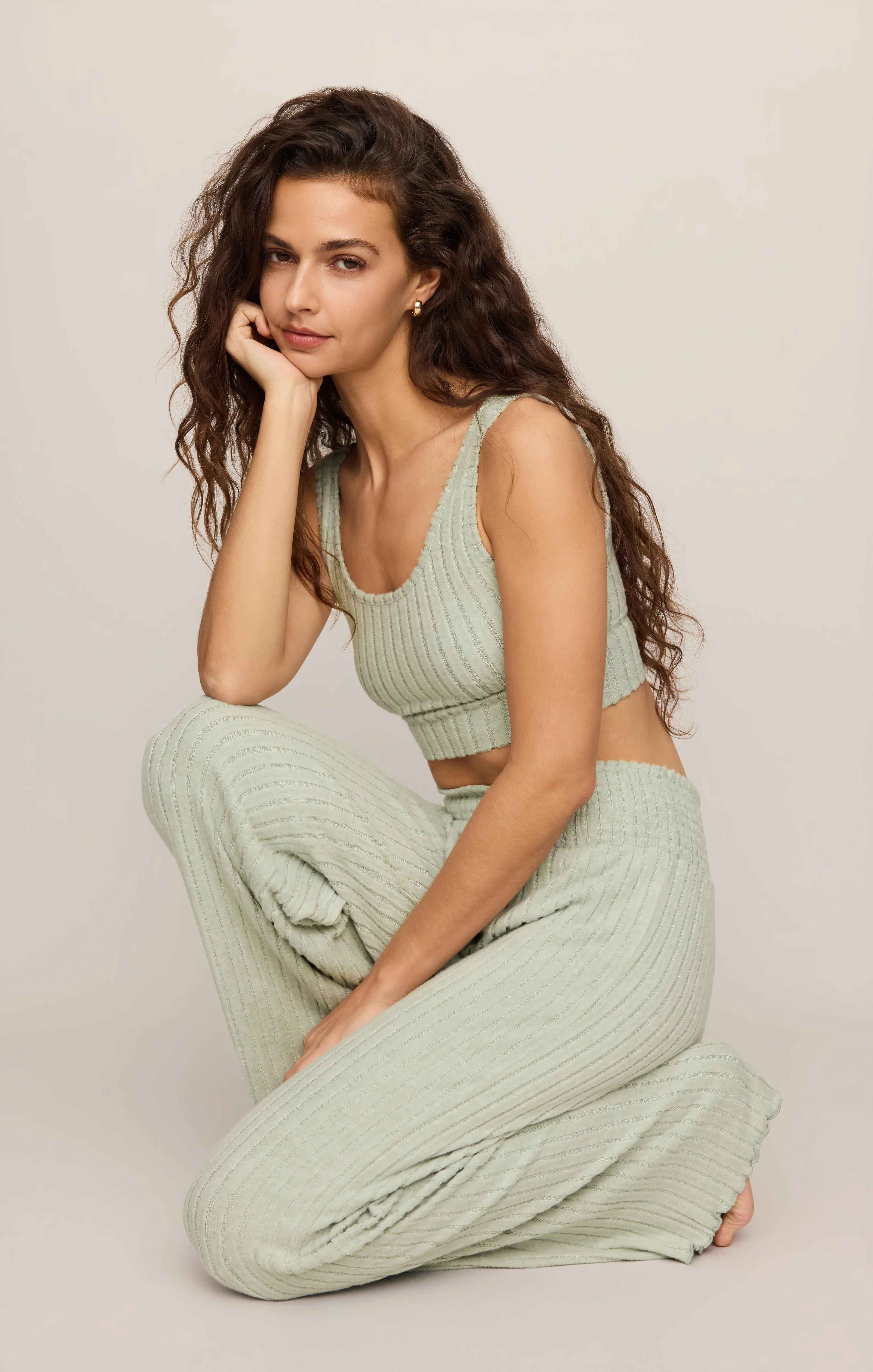 Zoe Silky Rib Tank Bra - Image 119