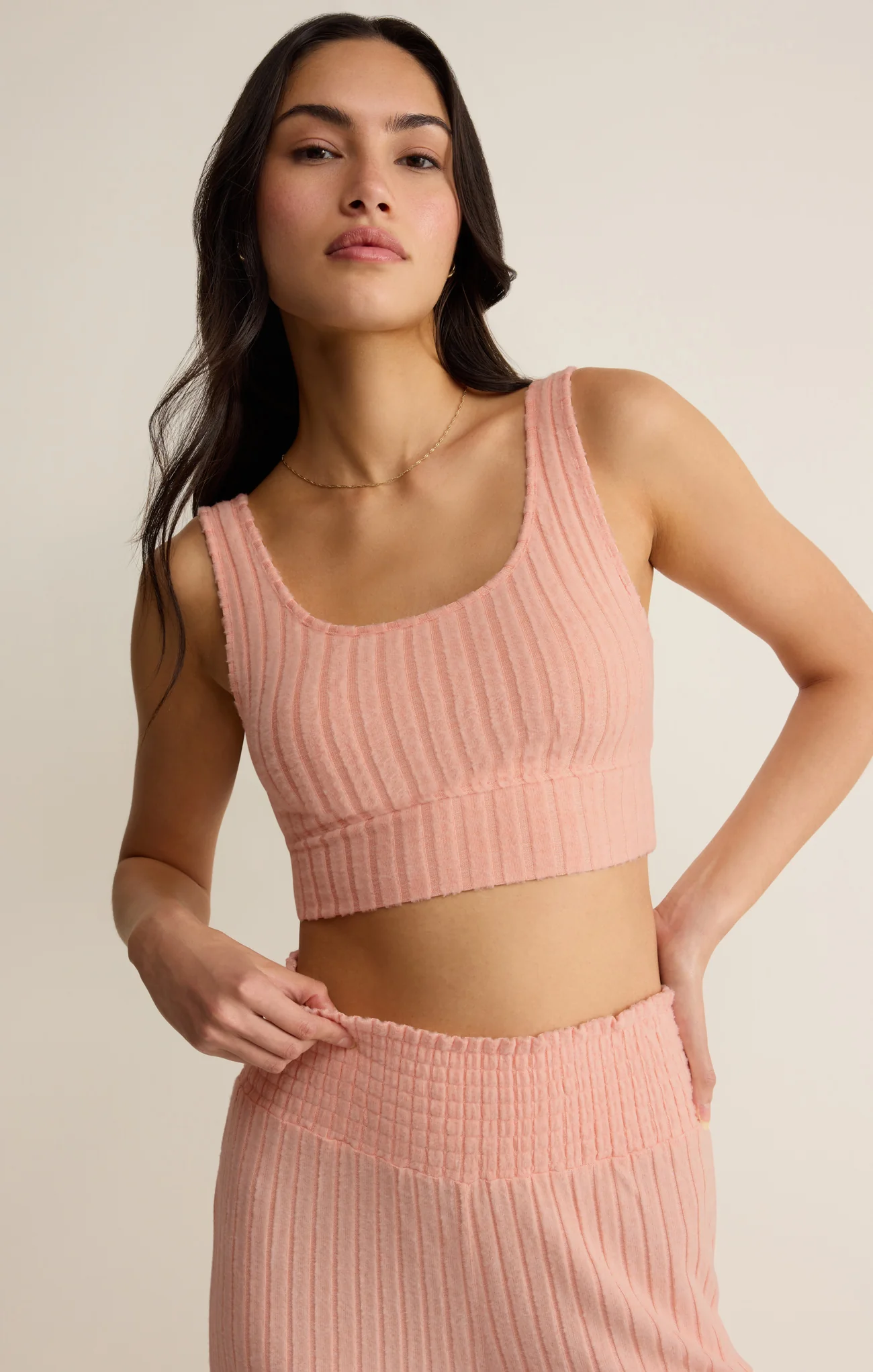 Zoe Silky Rib Tank Bra - Image 12