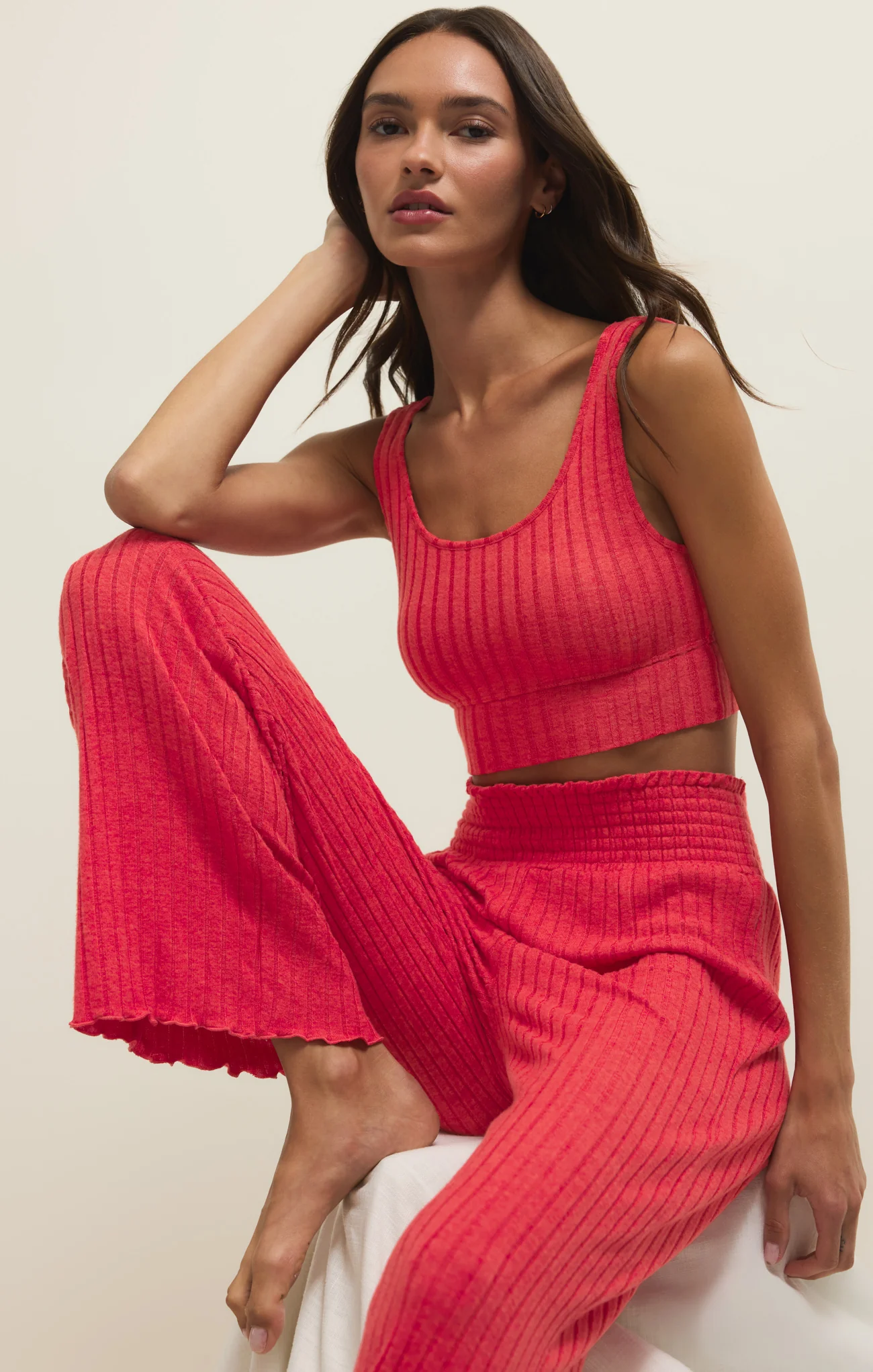 Zoe Silky Rib Tank Bra - Image 18