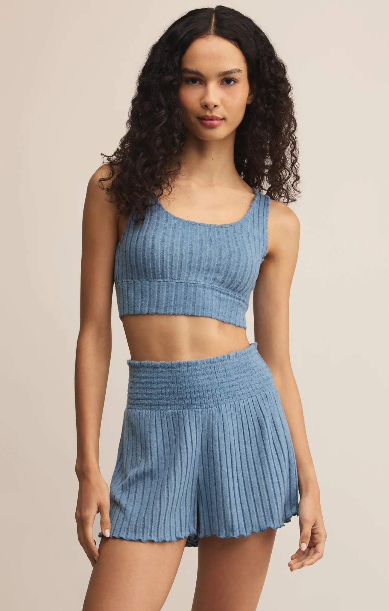 Zoe Silky Rib Tank Bra - Image 21