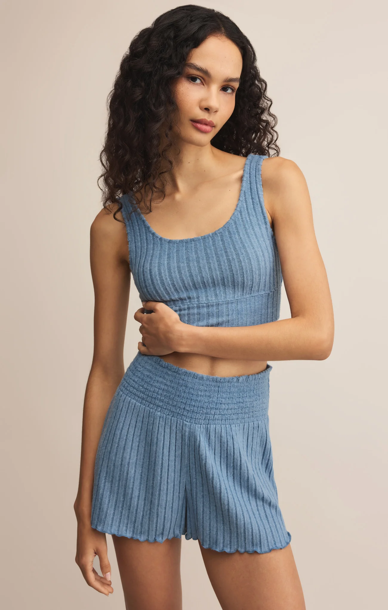 Zoe Silky Rib Tank Bra - Image 28
