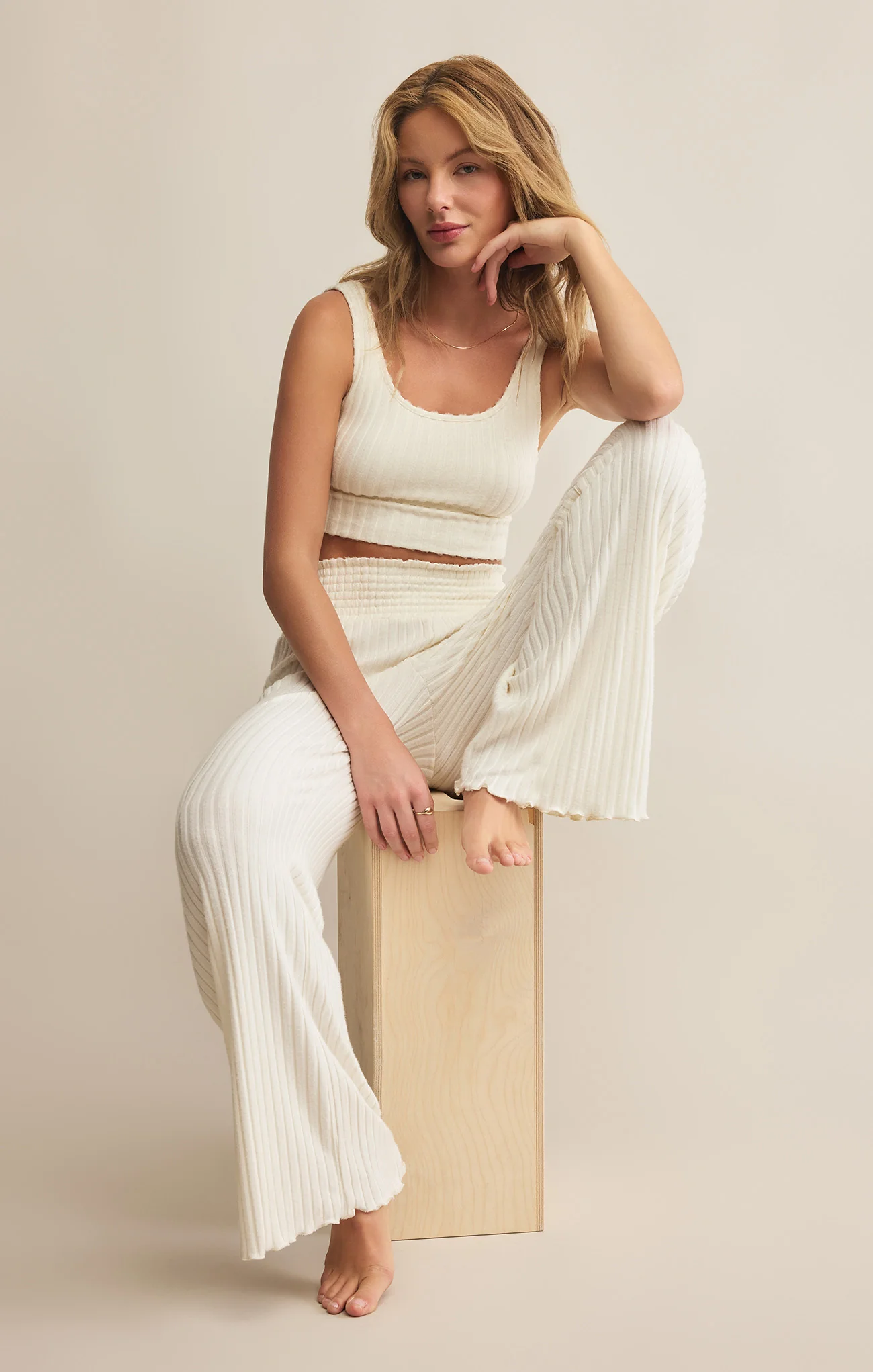 Zoe Silky Rib Tank Bra - Image 74