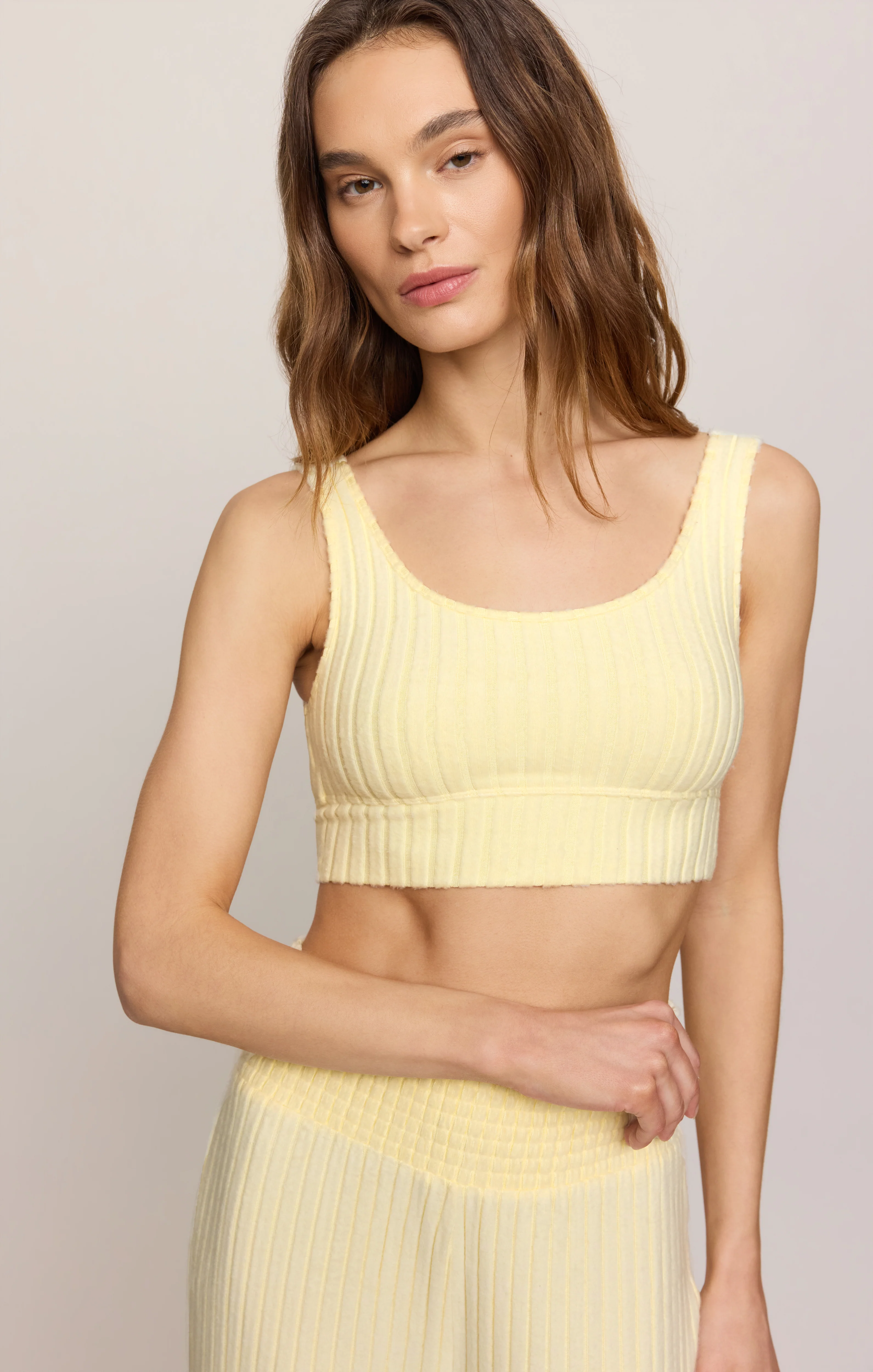 Zoe Silky Rib Tank Bra - Image 80