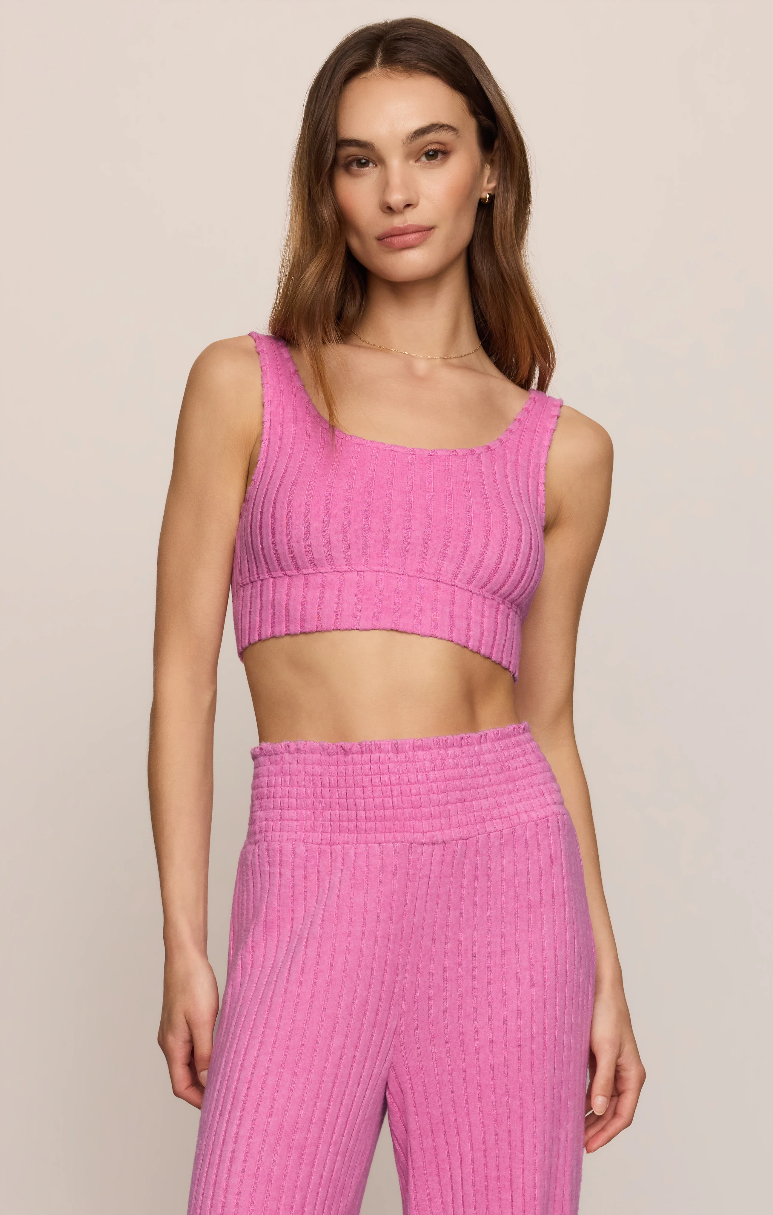 Zoe Silky Rib Tank Bra - Image 84